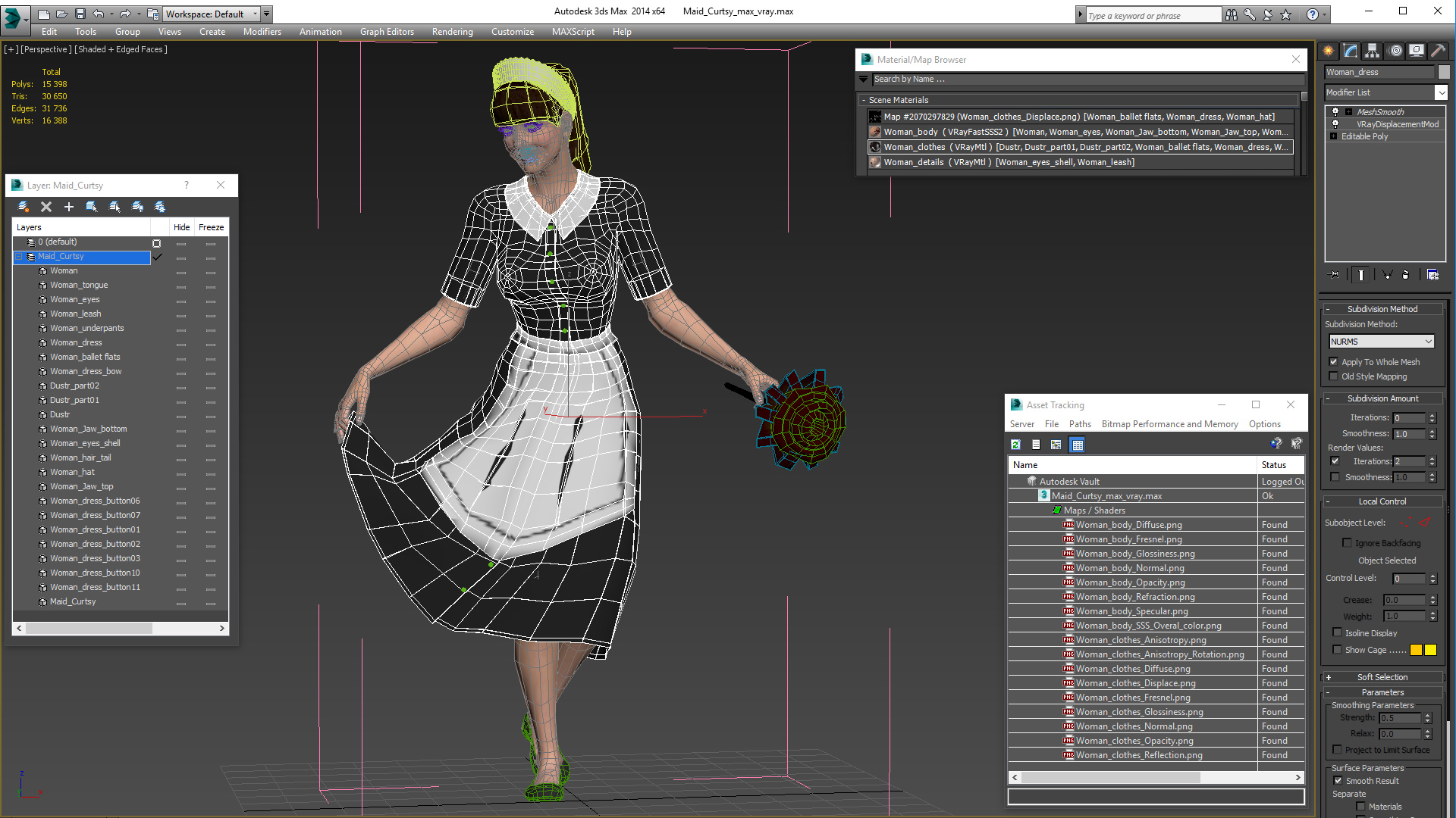 3D Maid Curtsy