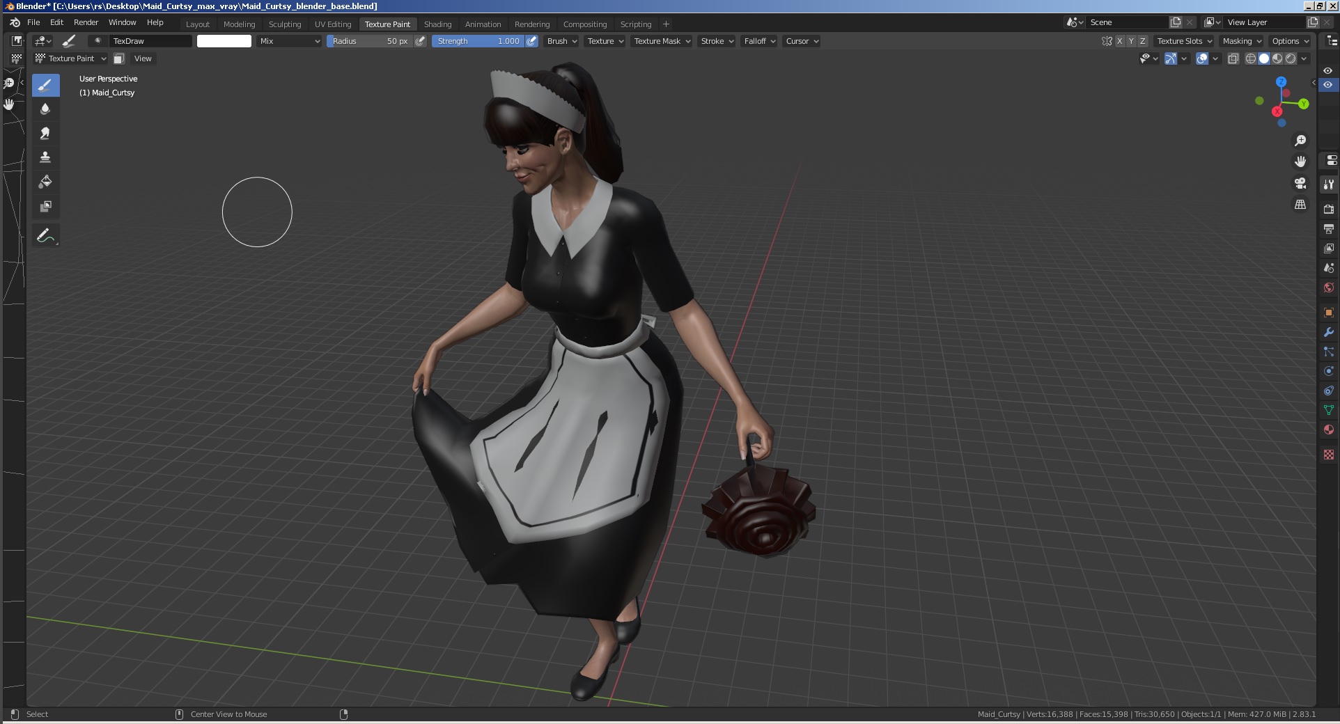 3D Maid Curtsy