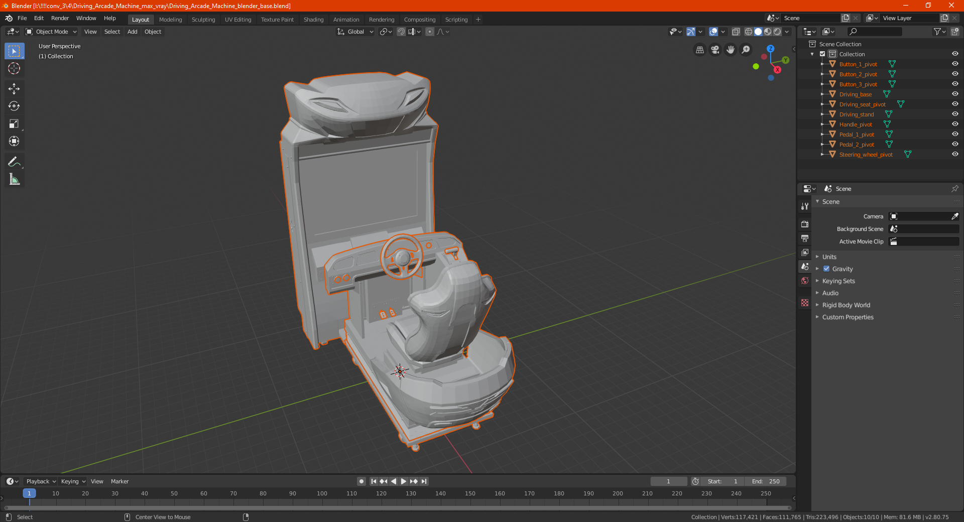 Driving Arcade Machine 3D