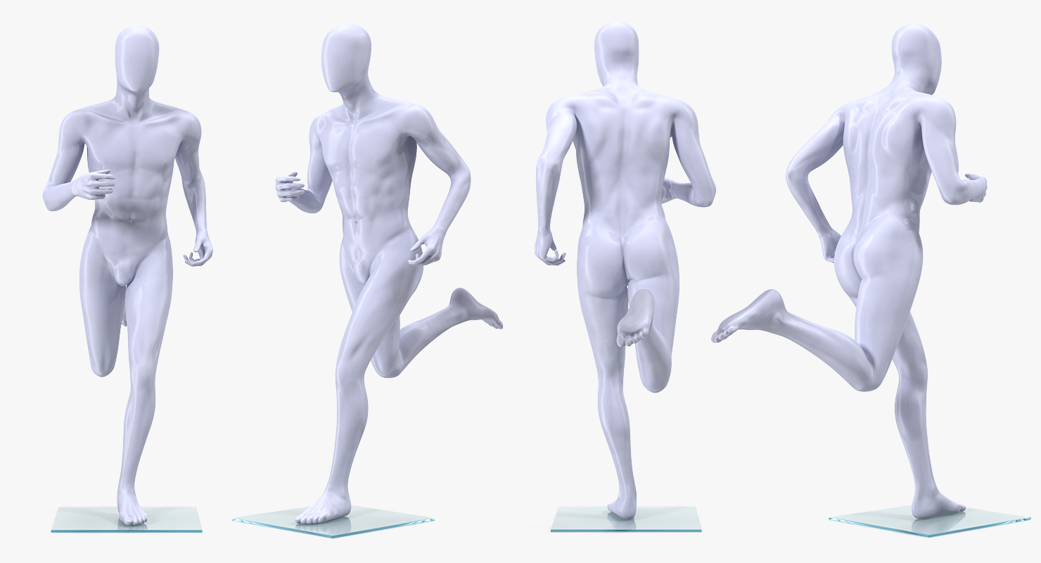 Running Male Mannequin 3D
