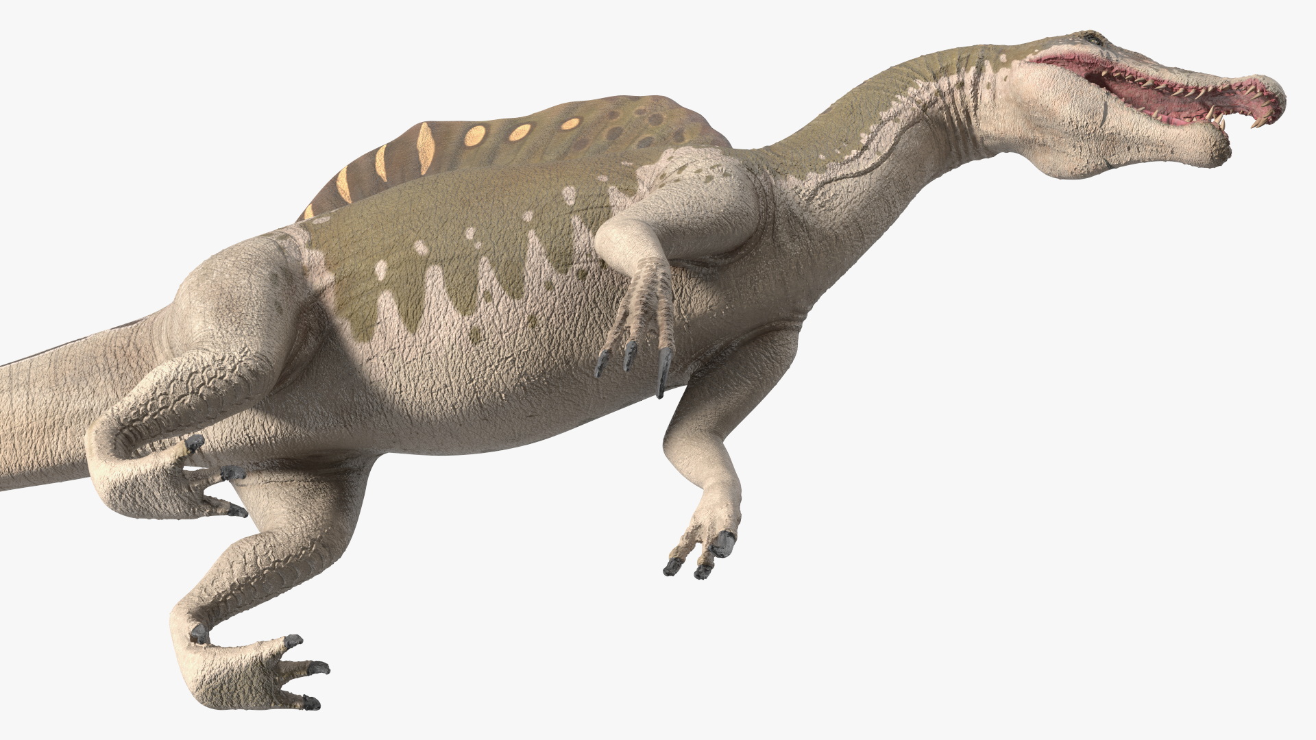 3D Spinosaurus Aegyptiacus Yellow Basic Pose