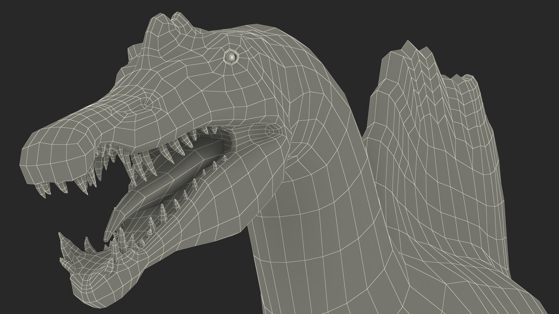 3D Spinosaurus Aegyptiacus Yellow Basic Pose