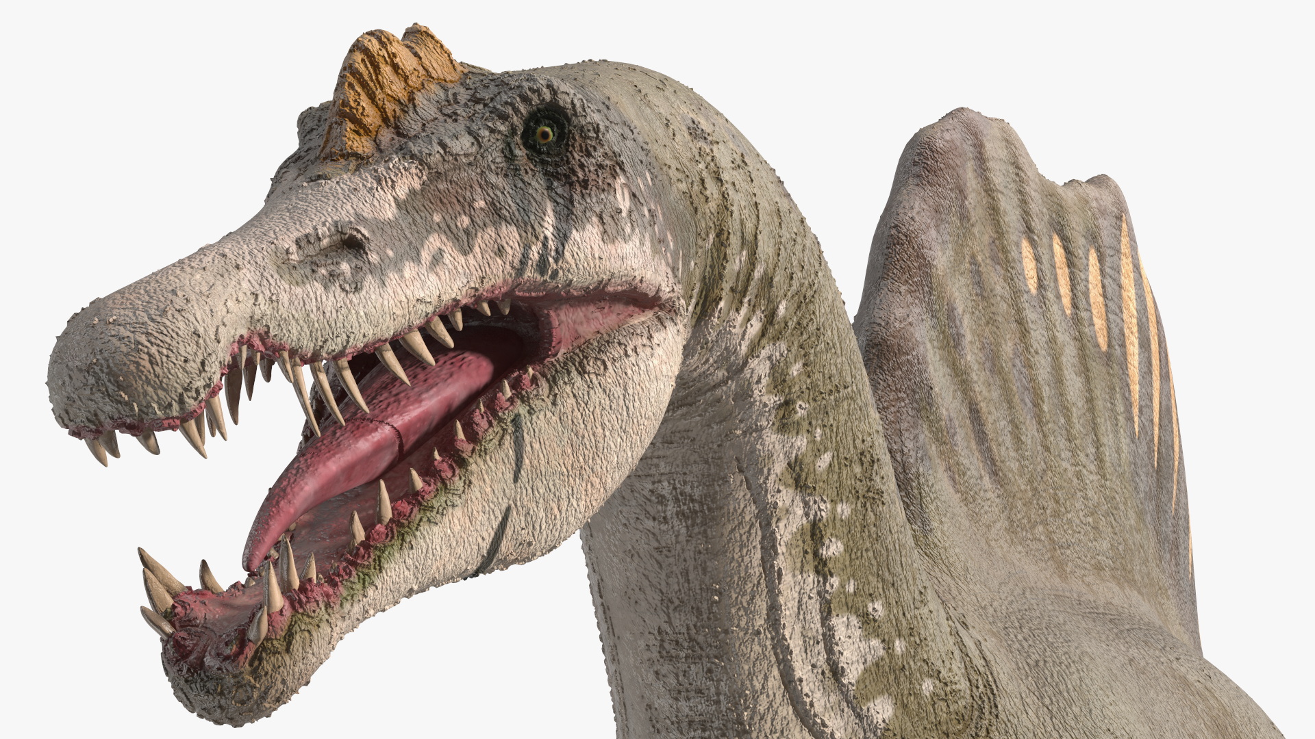 3D Spinosaurus Aegyptiacus Yellow Basic Pose