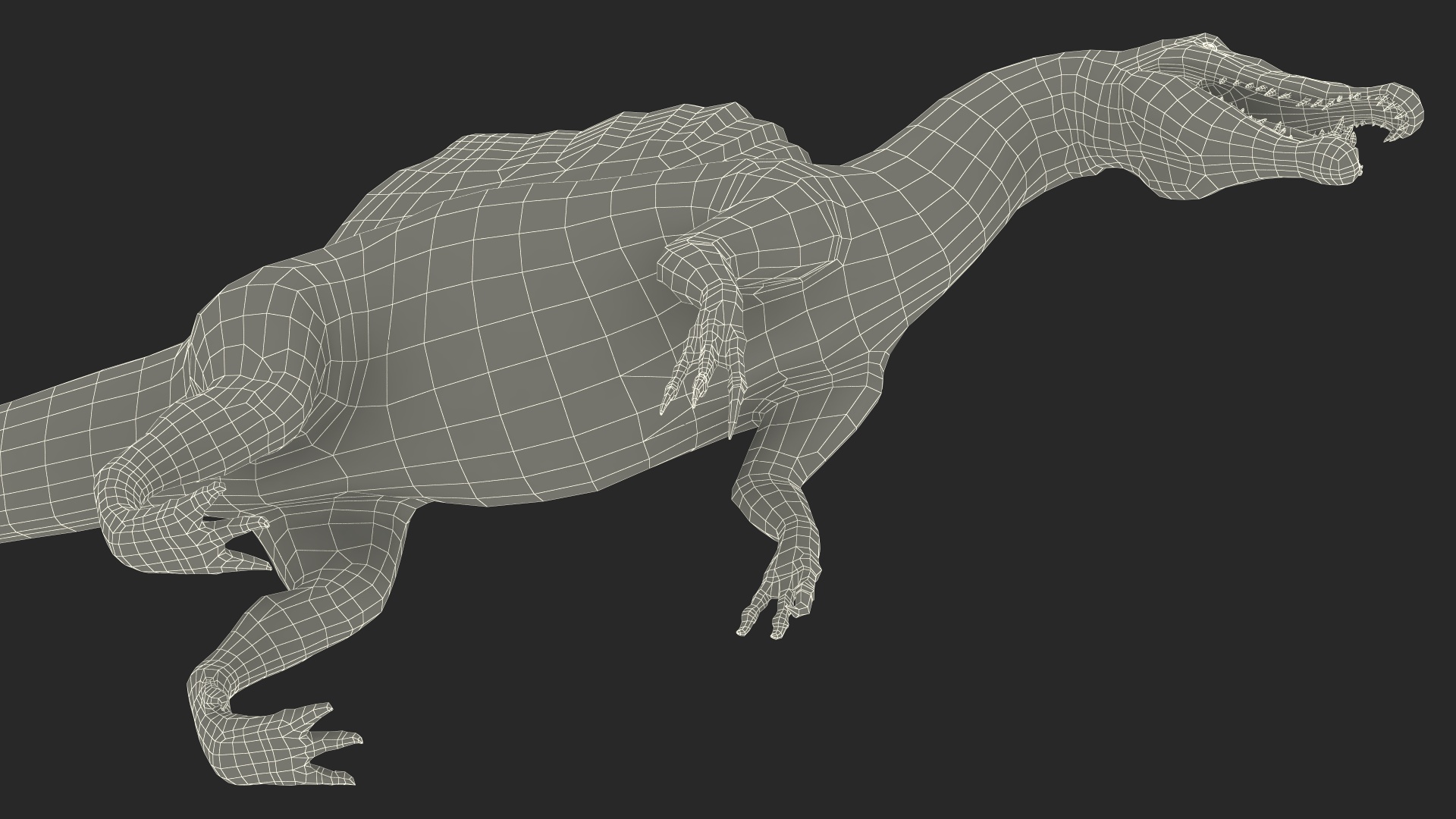 3D Spinosaurus Aegyptiacus Yellow Basic Pose