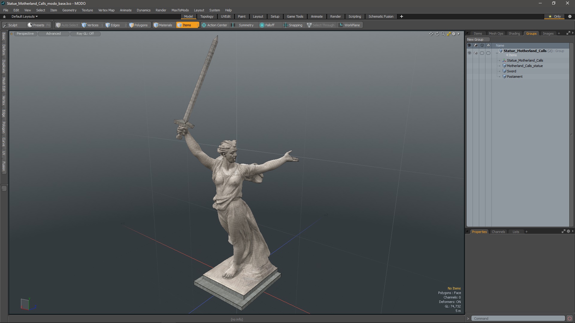 3D Statue Motherland Calls model