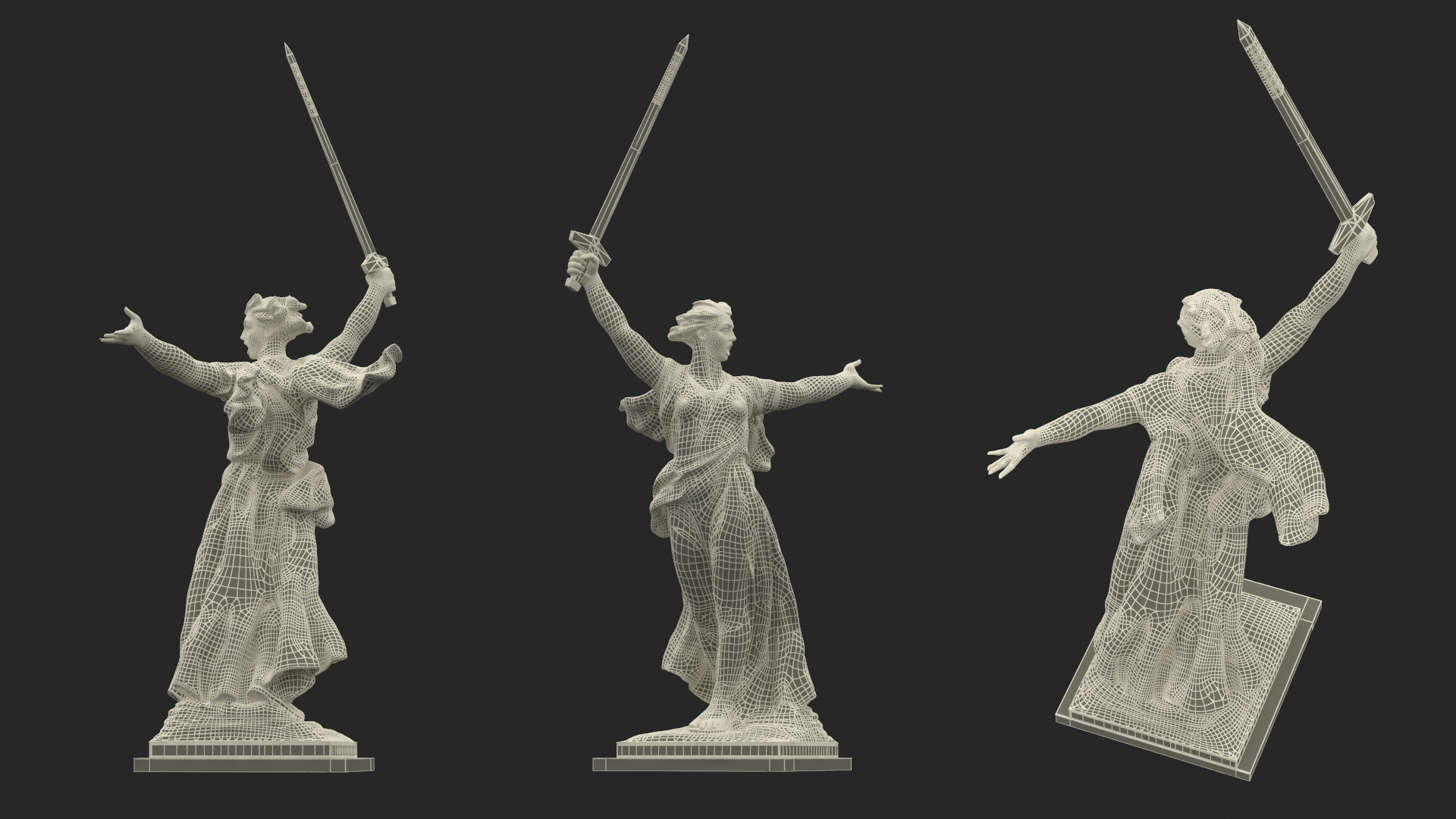 3D Statue Motherland Calls model