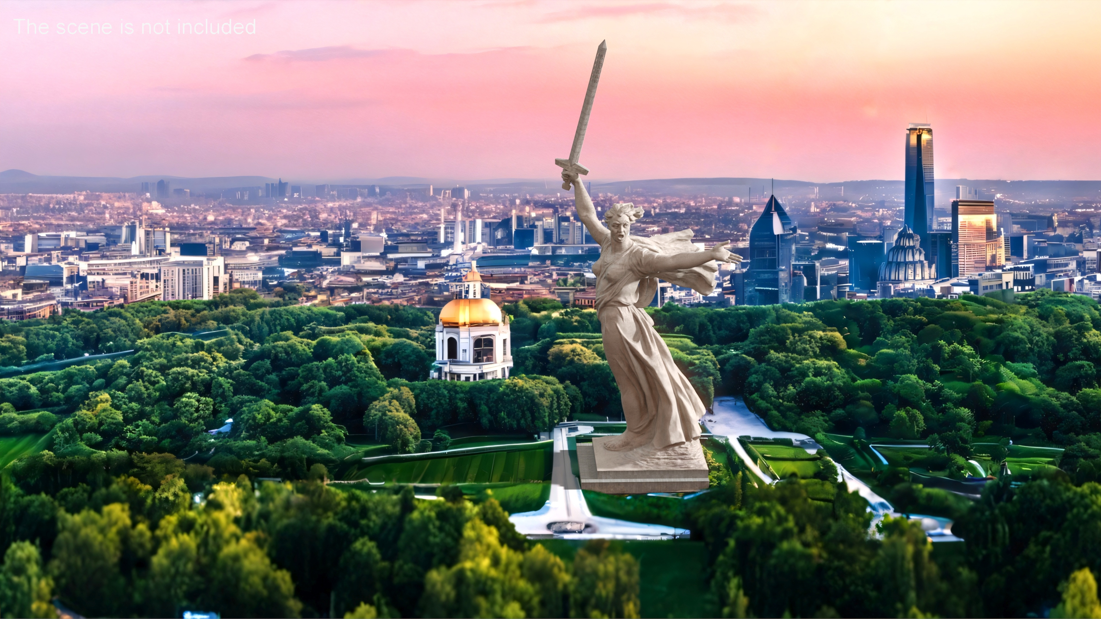 3D Statue Motherland Calls model
