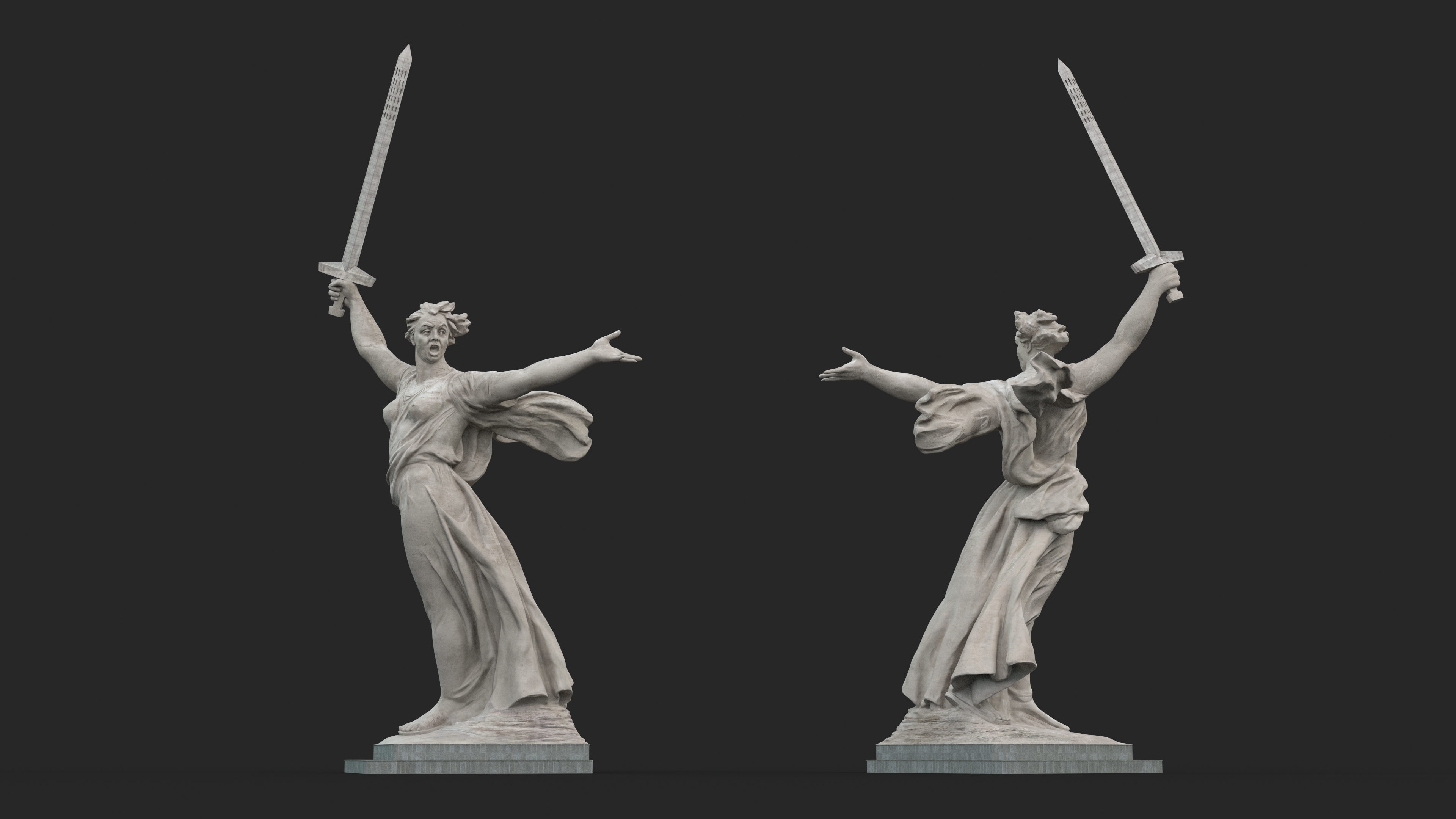 3D Statue Motherland Calls model