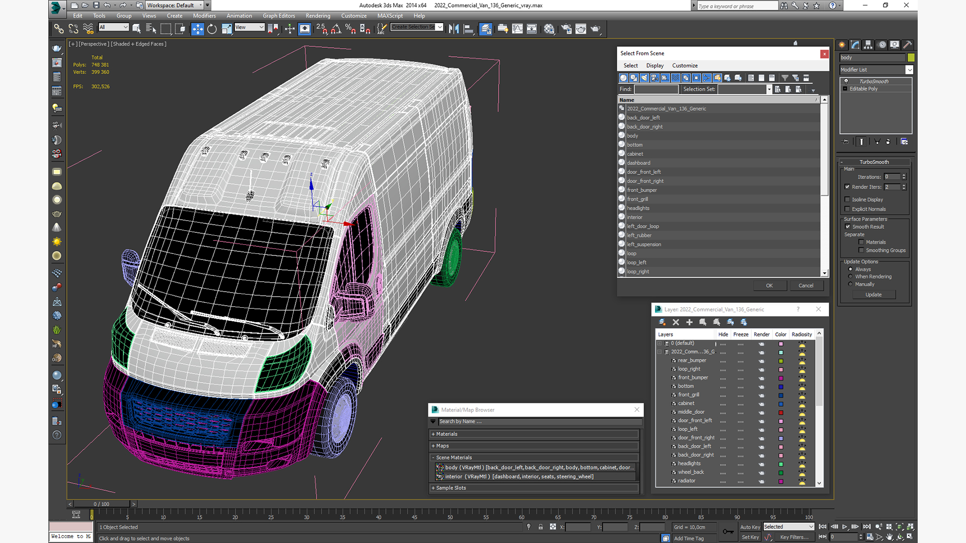 3D 2022 Commercial Van 136 Generic