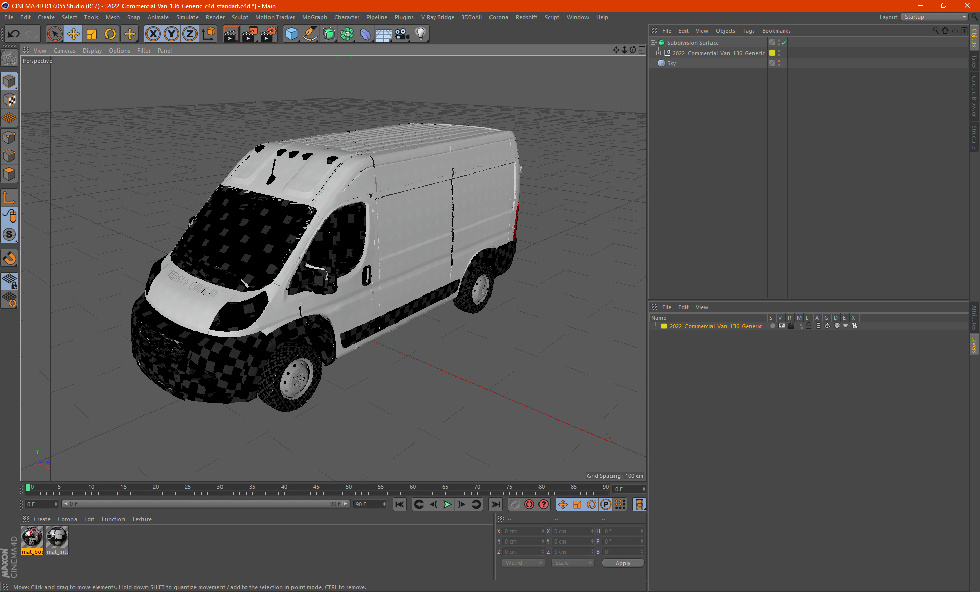 3D 2022 Commercial Van 136 Generic