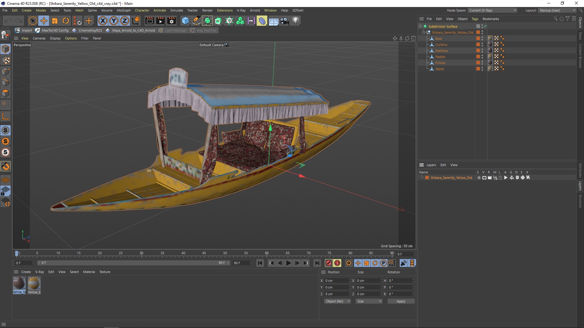 Shikara Serenity Yellow Old 3D