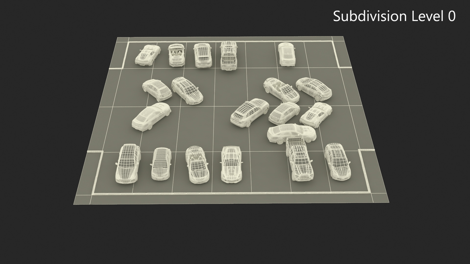 3D Street Car Parking 26 Lots Filled Old Fur