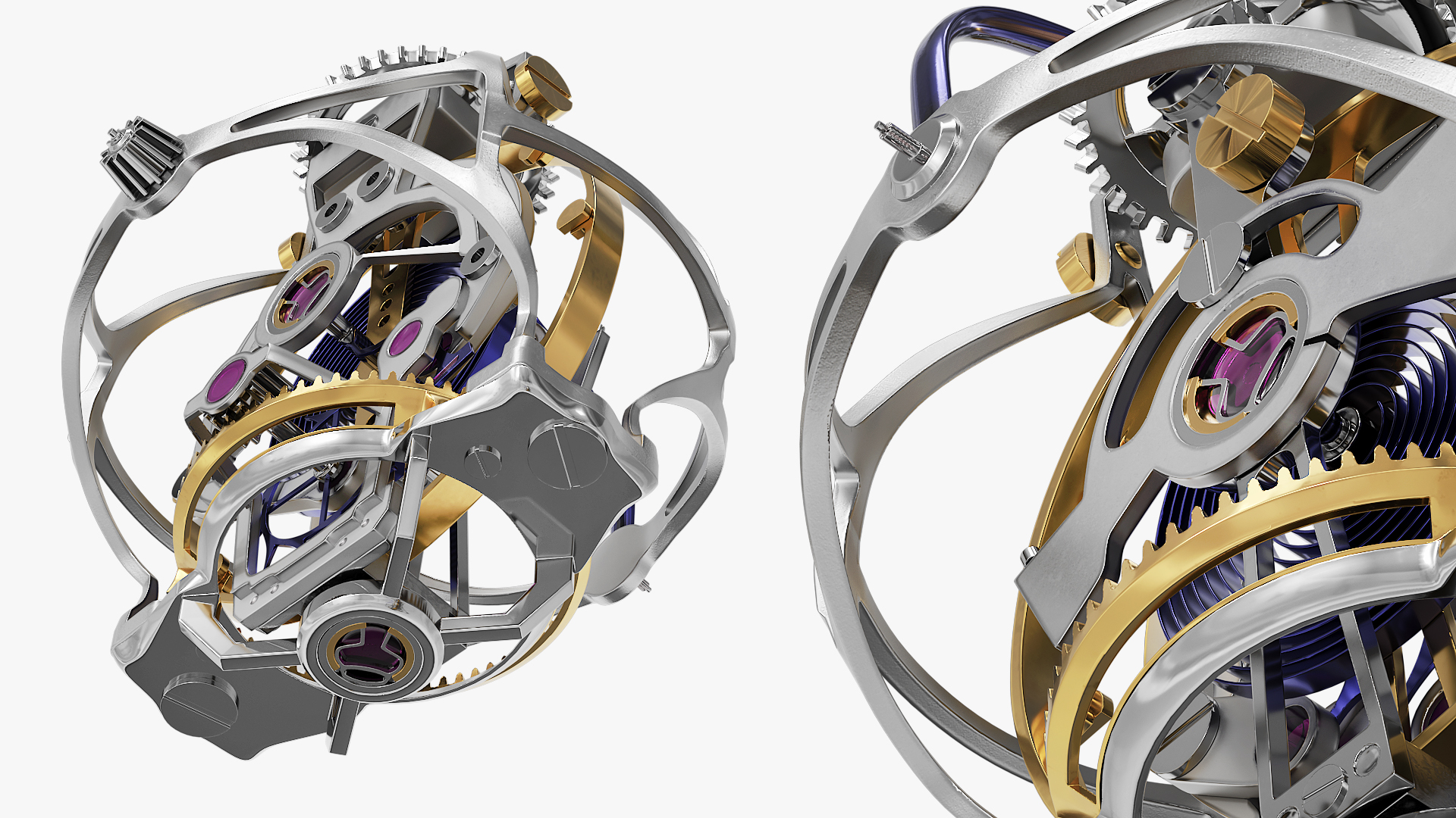 Gyrotourbillon Movement Assembly Silver Gold - view 6