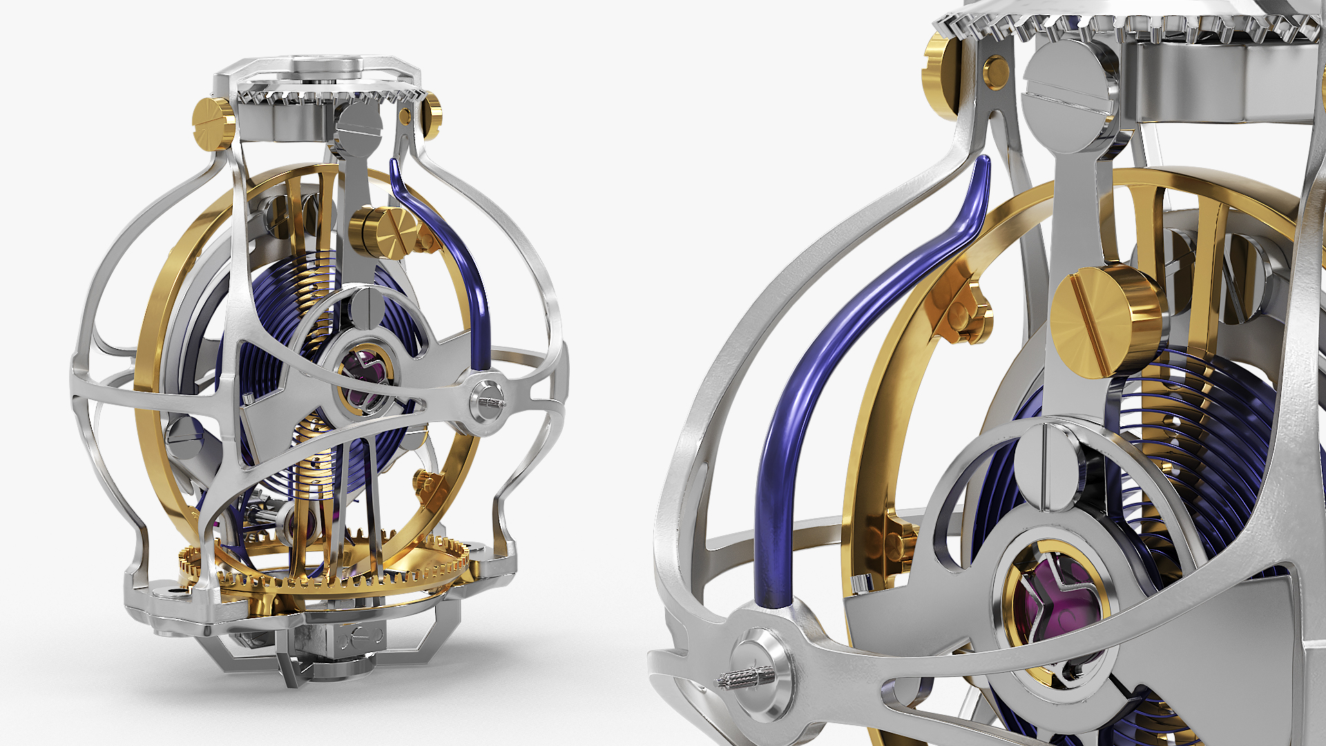 Gyrotourbillon Movement Assembly Silver Gold - view 4