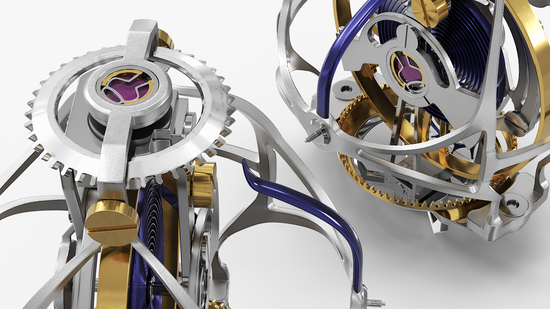 Gyrotourbillon Movement Assembly Silver Gold - view 5
