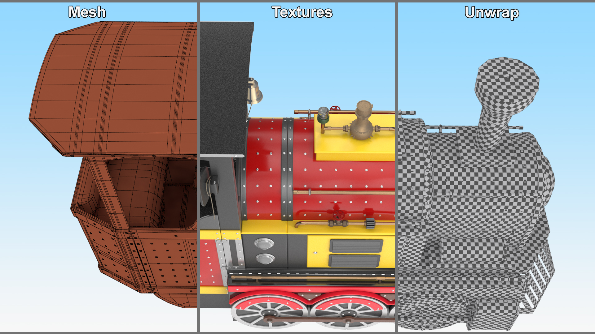3D Wattman Mini Locomotive model