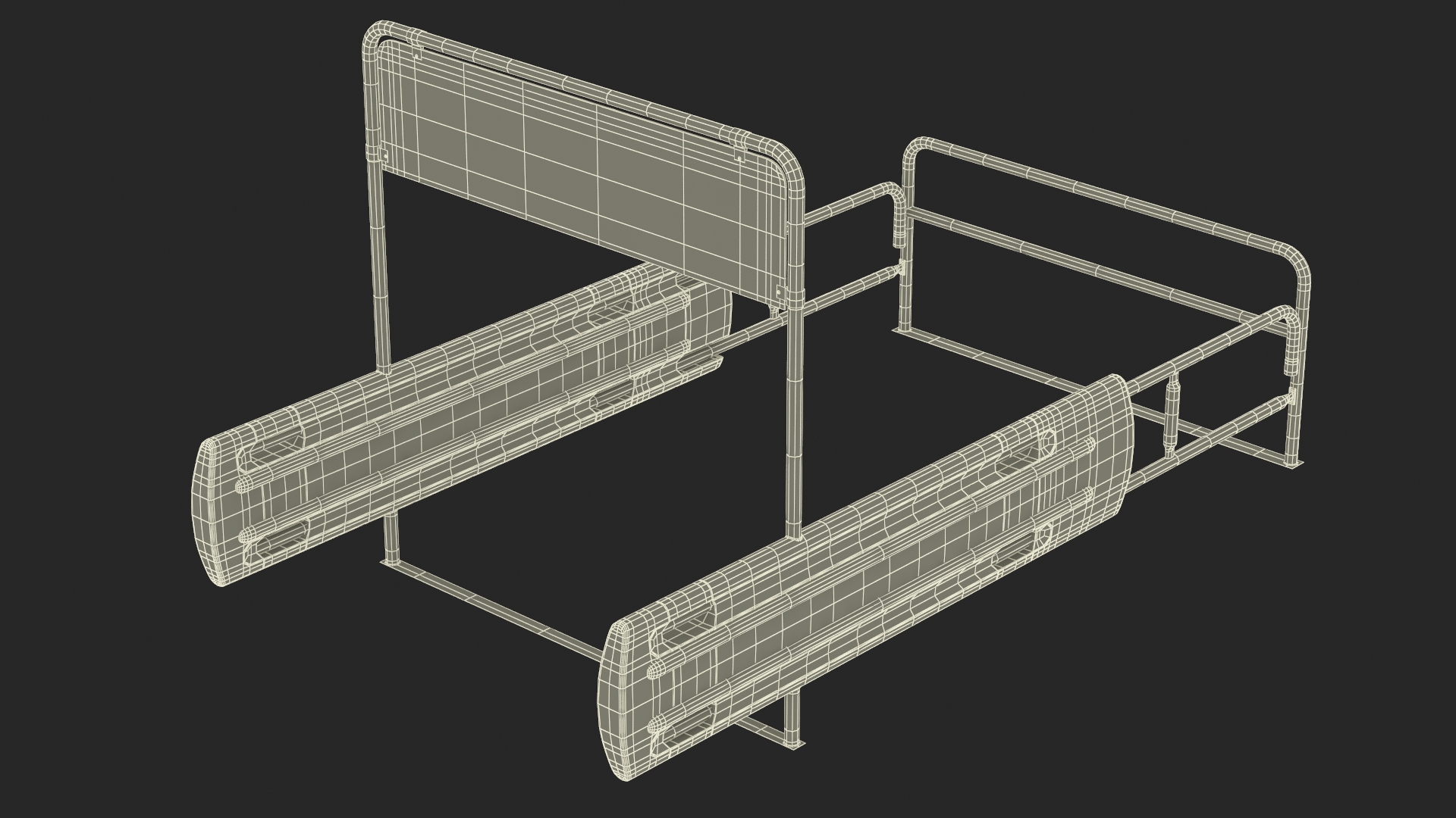 Cart Corral with Polymer Side Bumpers 3D