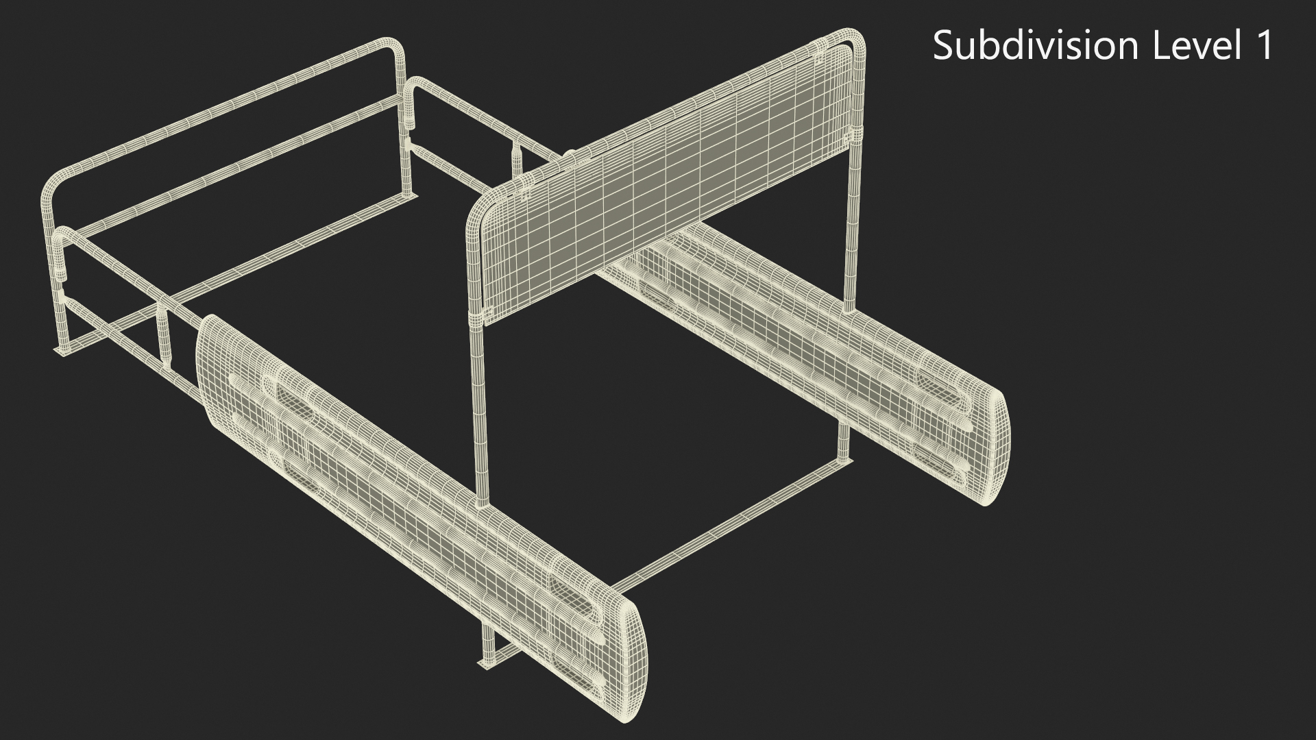 Cart Corral with Polymer Side Bumpers 3D