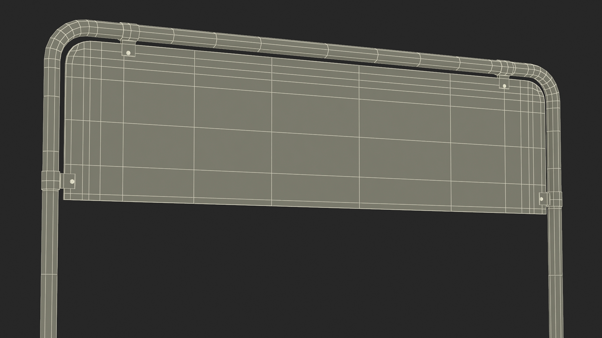 Cart Corral with Polymer Side Bumpers 3D
