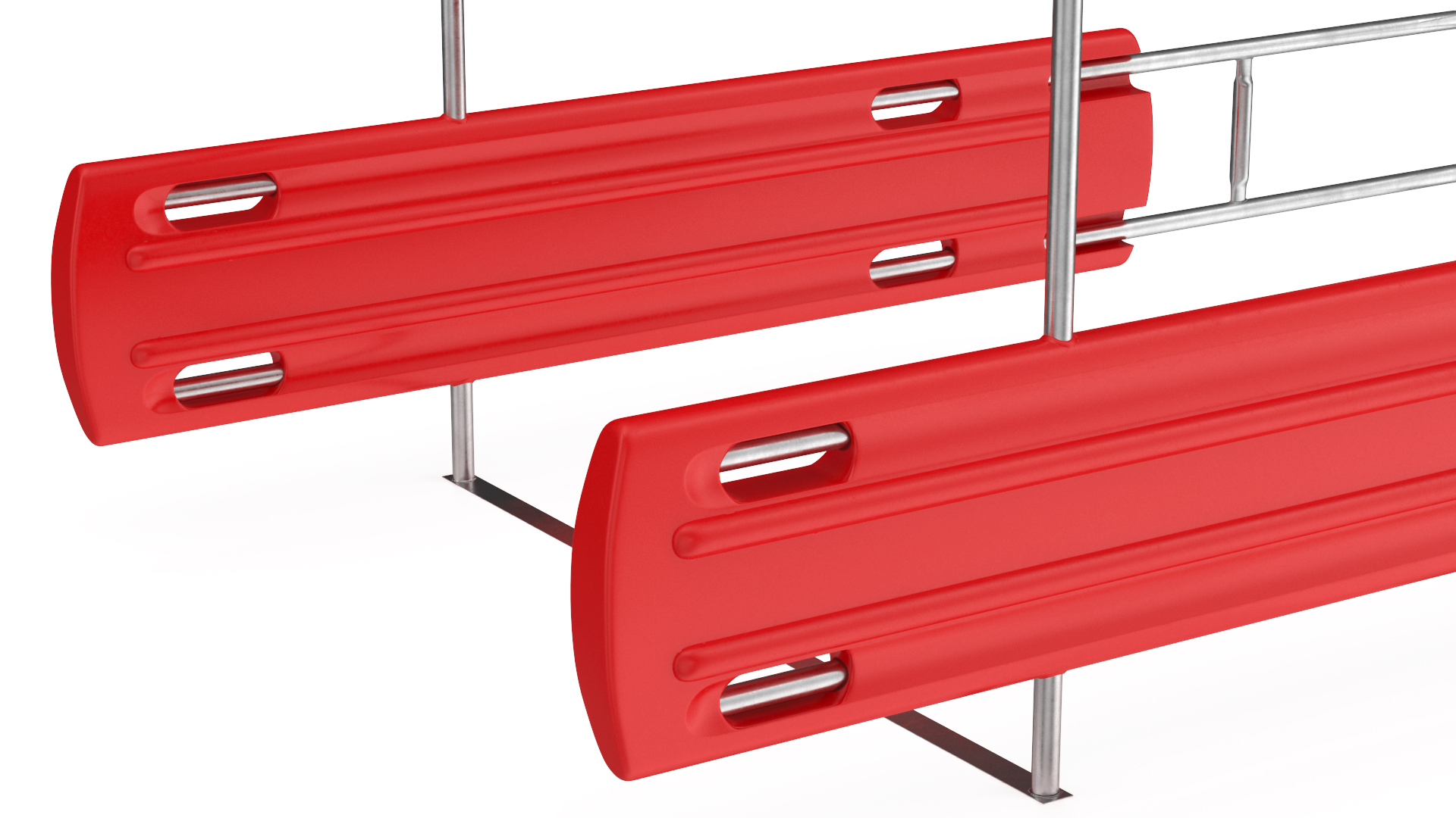 Cart Corral with Polymer Side Bumpers 3D