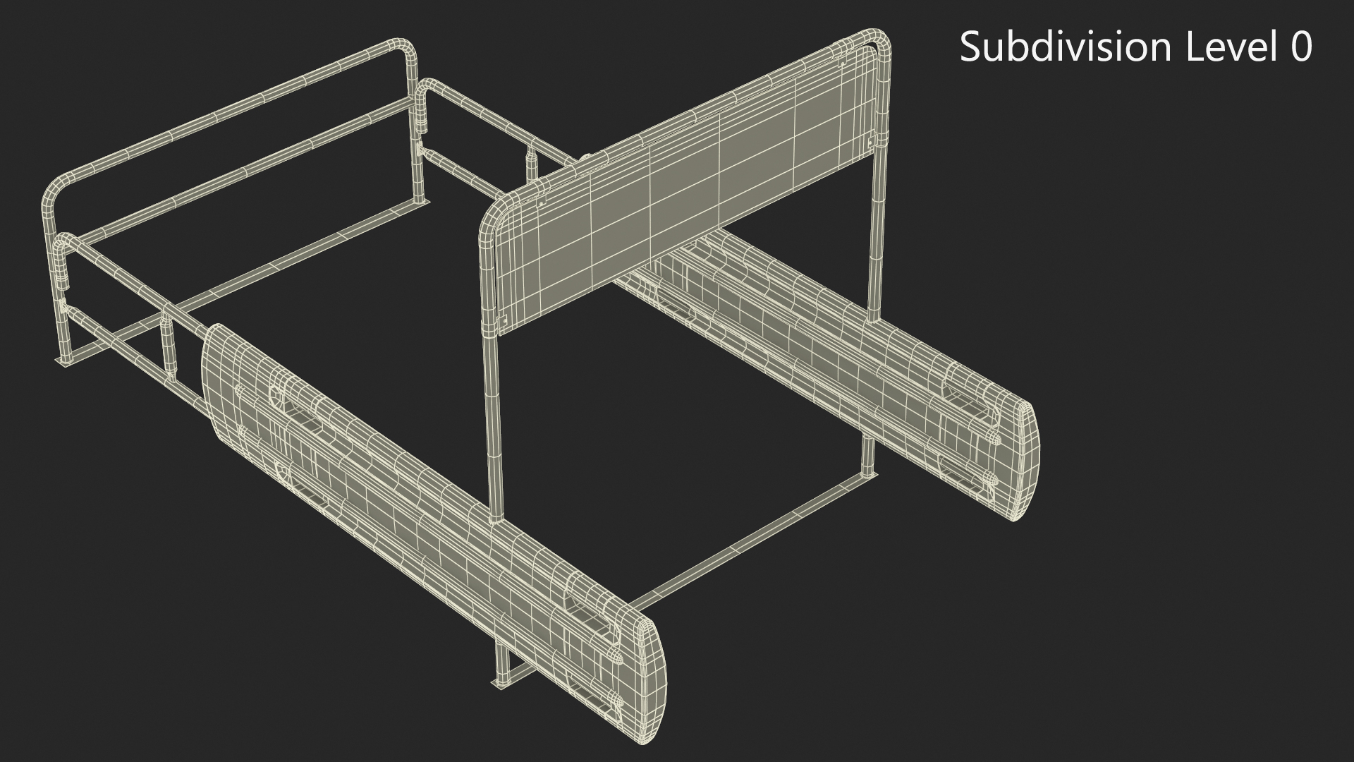Cart Corral with Polymer Side Bumpers 3D
