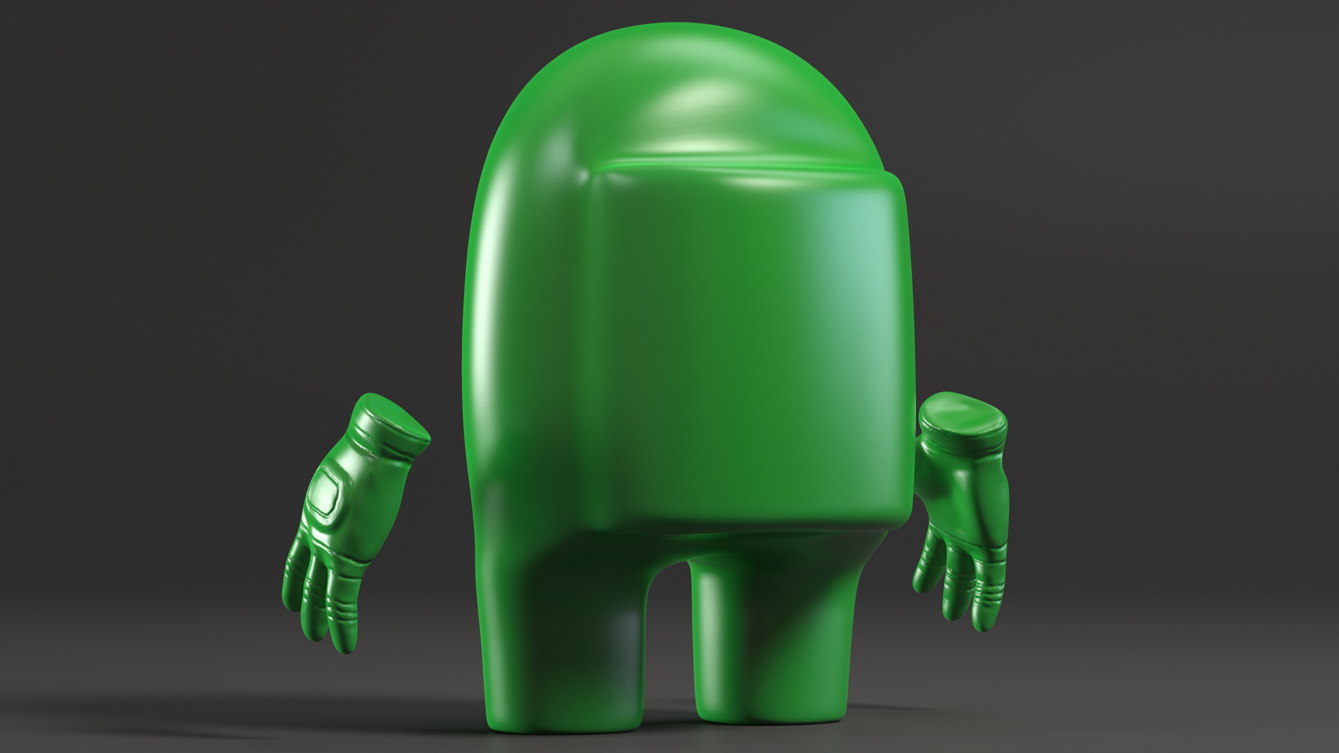 3D model Among Us Character Green Rigged for Maya