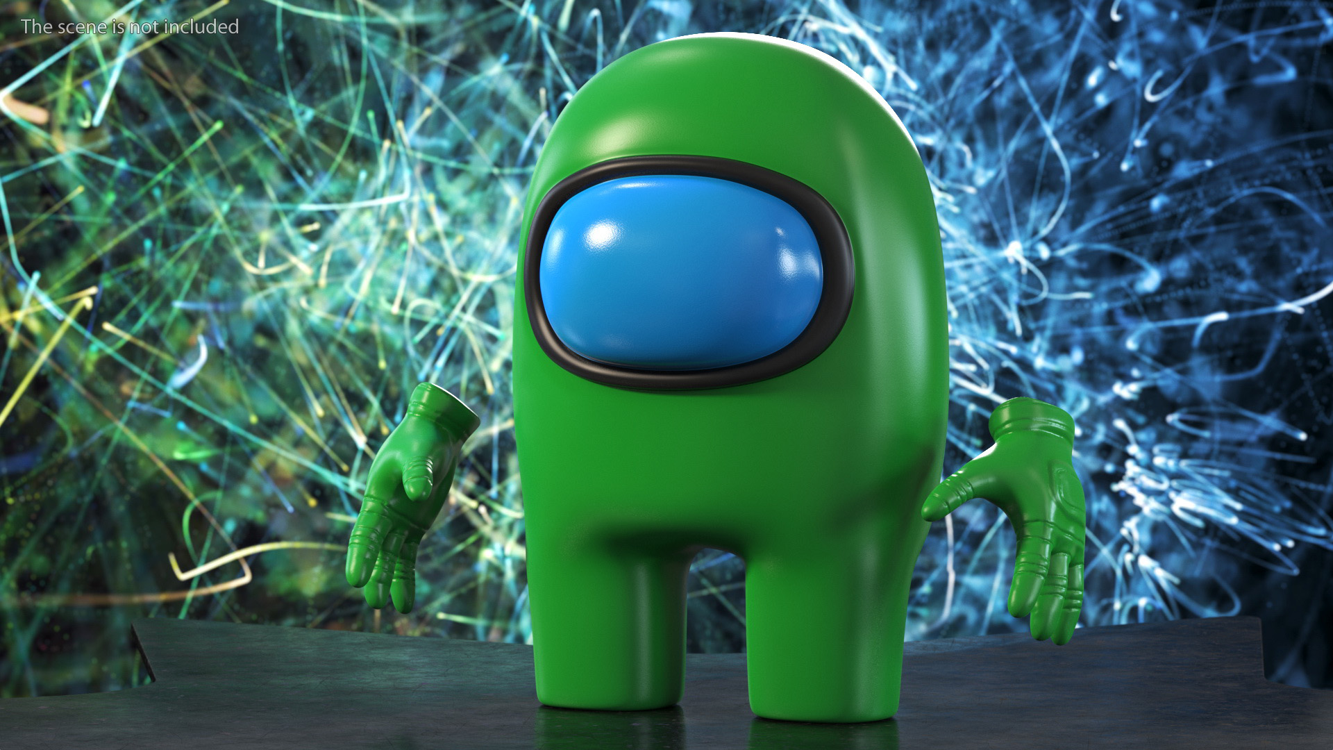 3D model Among Us Character Green Rigged for Maya