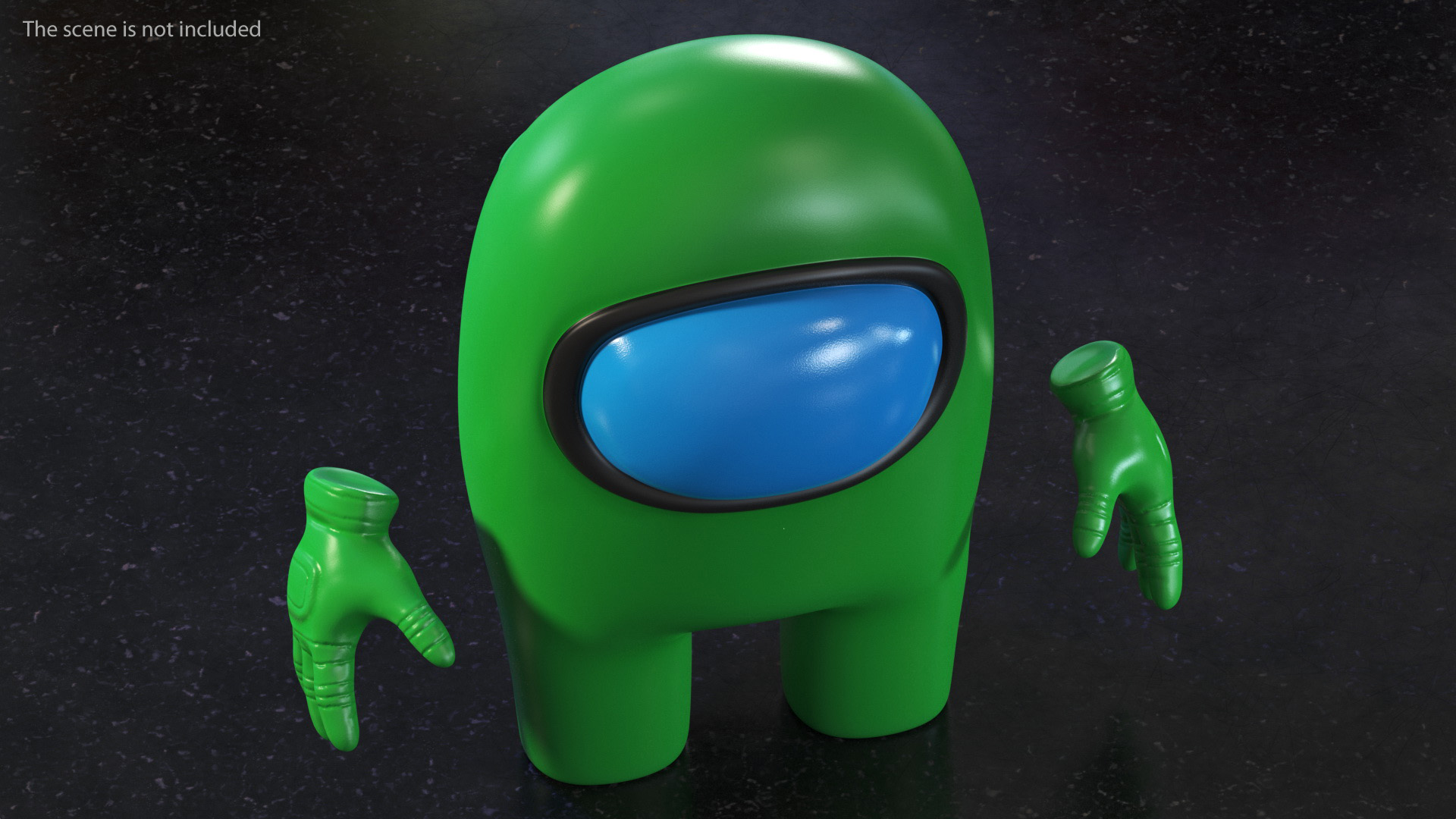 3D model Among Us Character Green Rigged for Maya