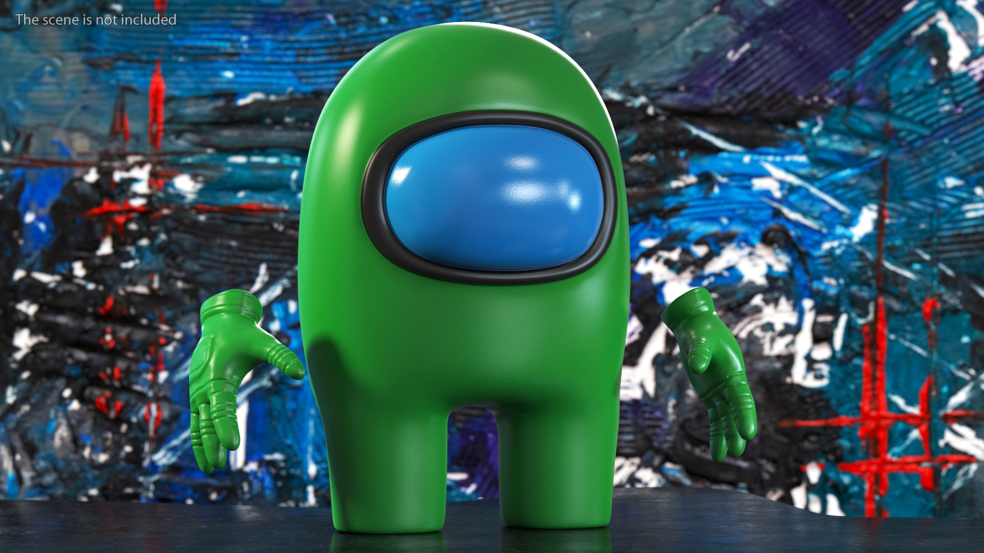 3D model Among Us Character Green Rigged for Maya