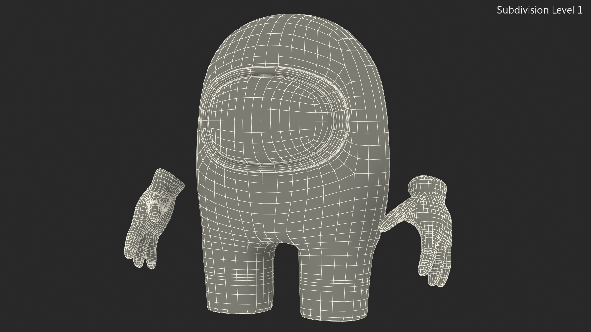 3D model Among Us Character Green Rigged for Maya