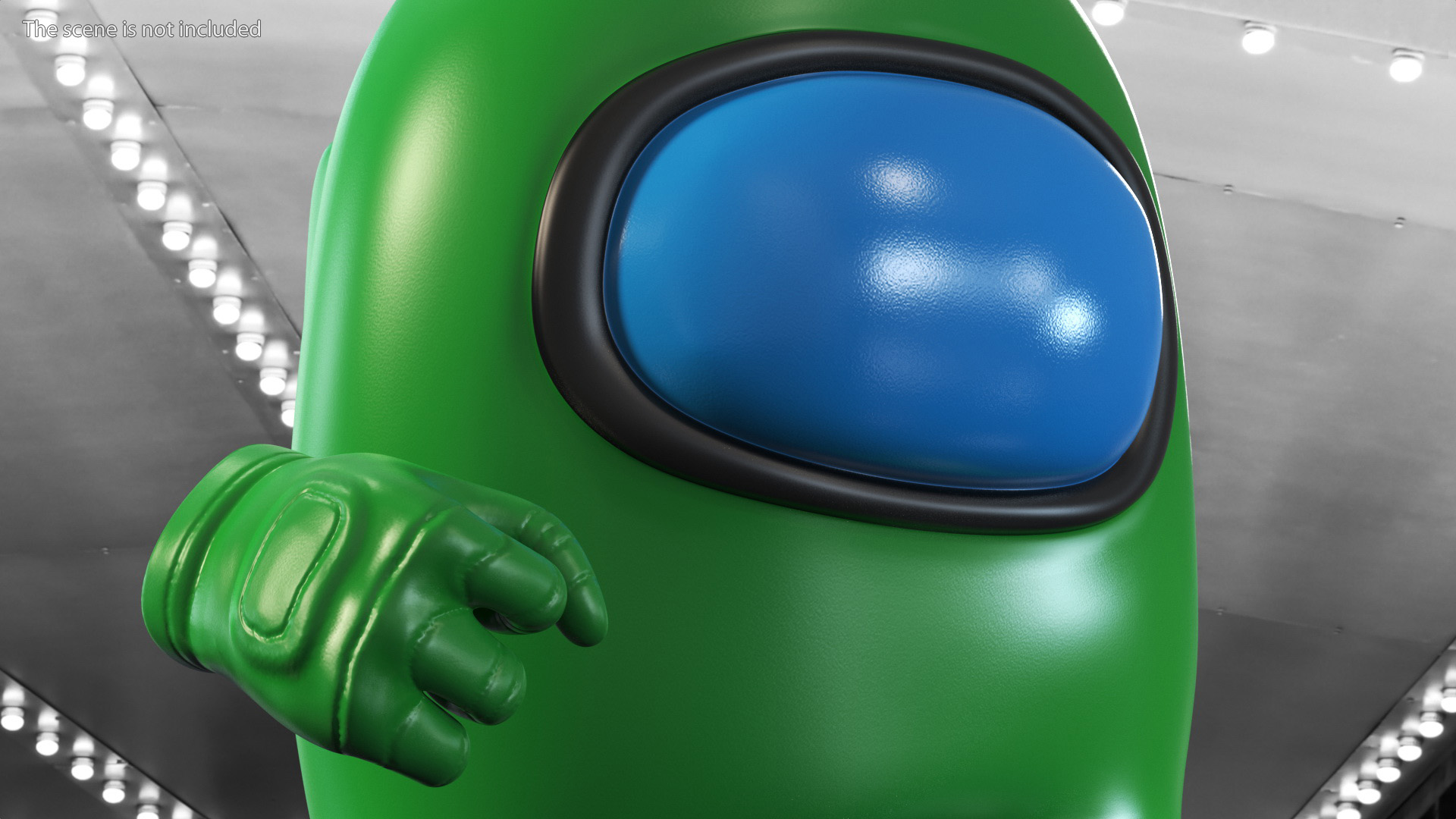 3D model Among Us Character Green Rigged for Maya