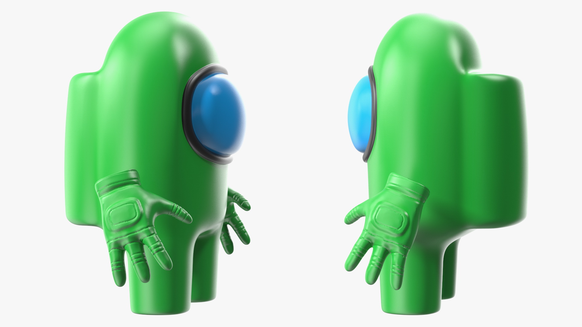 3D model Among Us Character Green Rigged for Maya