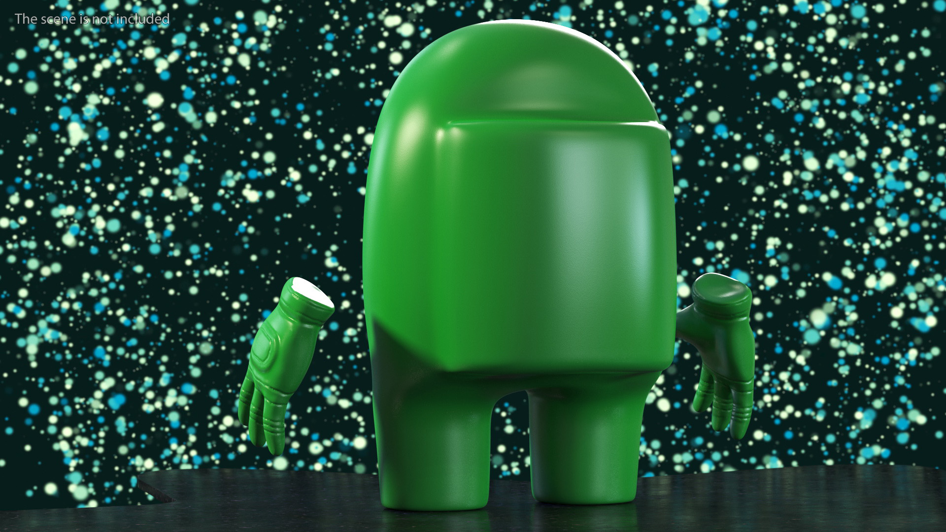 3D model Among Us Character Green Rigged for Maya