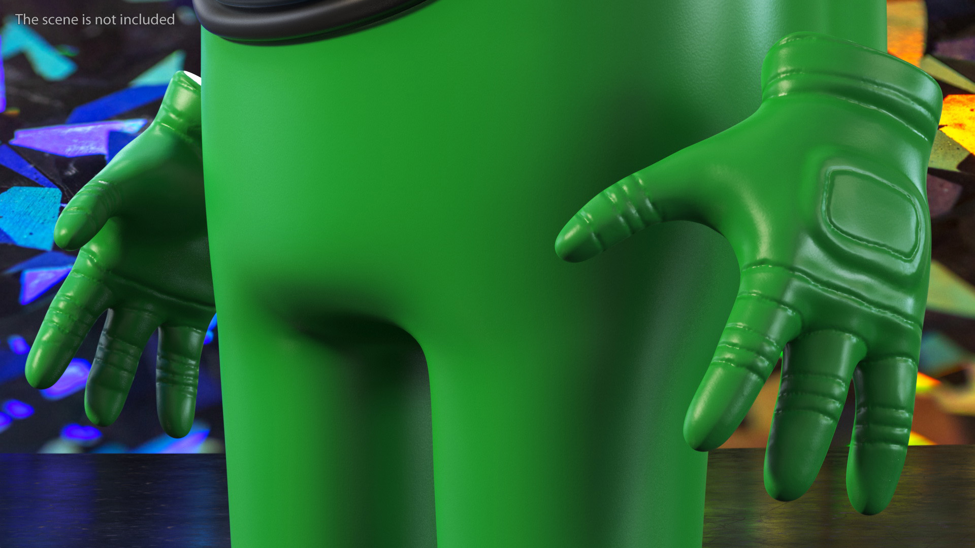 3D model Among Us Character Green Rigged for Maya
