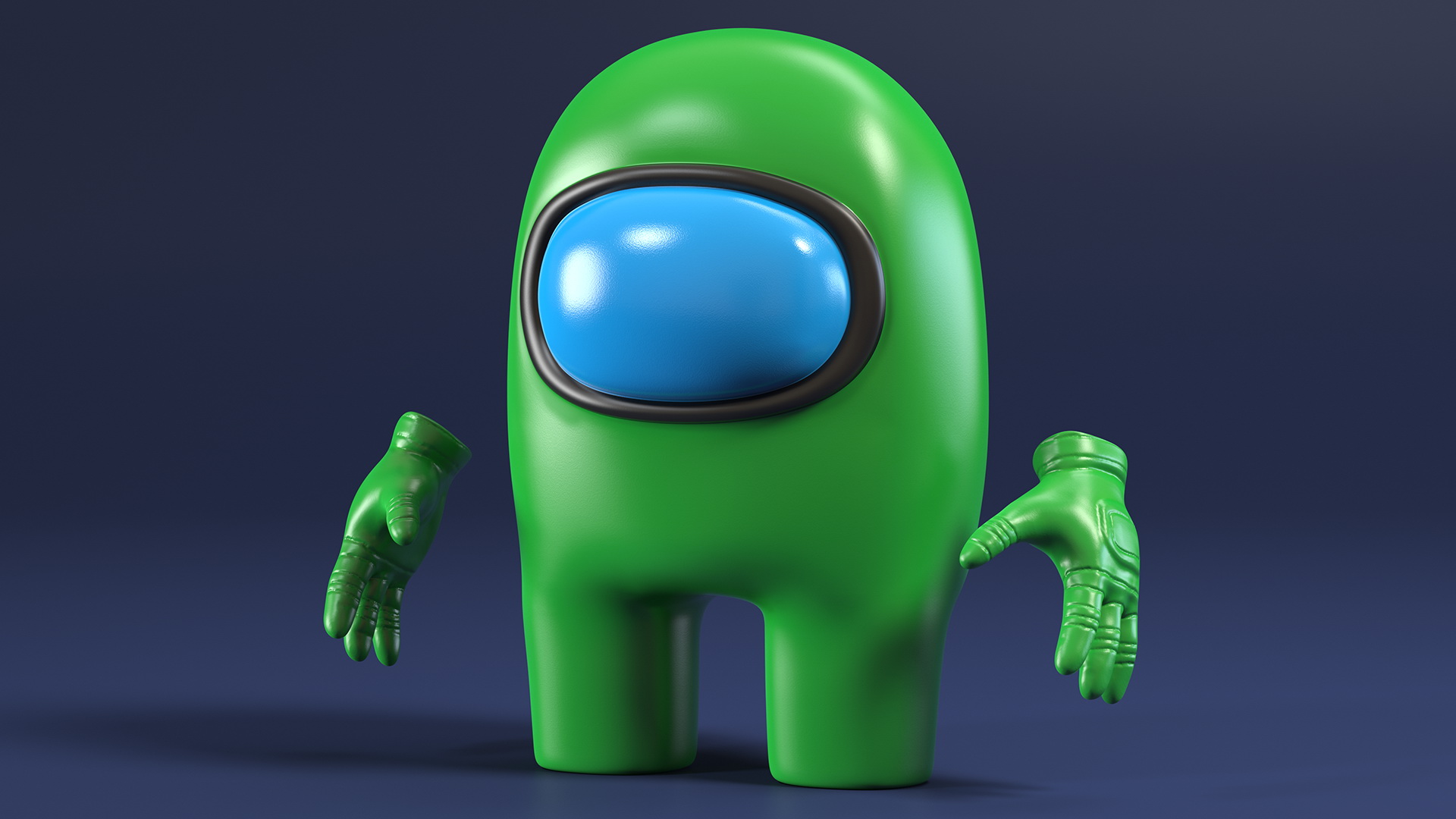 3D model Among Us Character Green Rigged for Maya