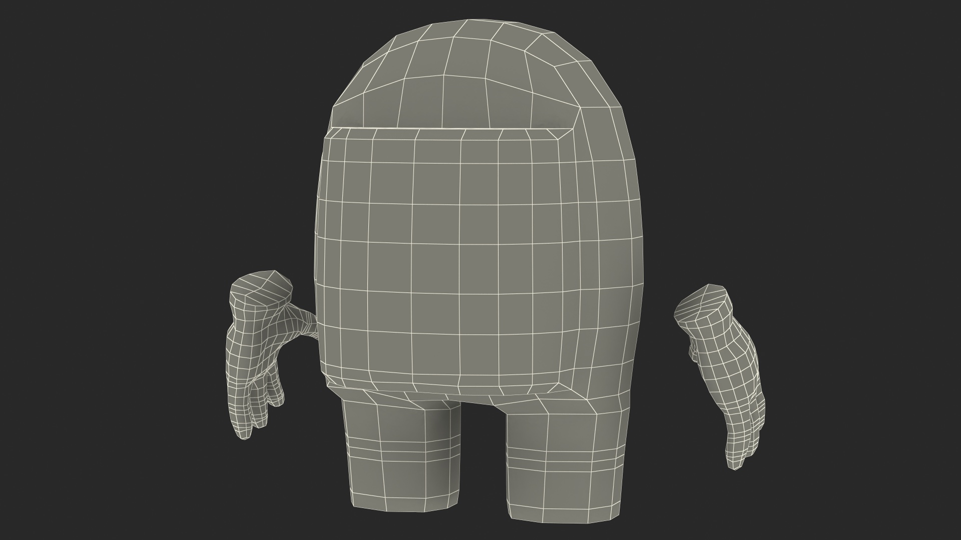 3D model Among Us Character Green Rigged for Maya