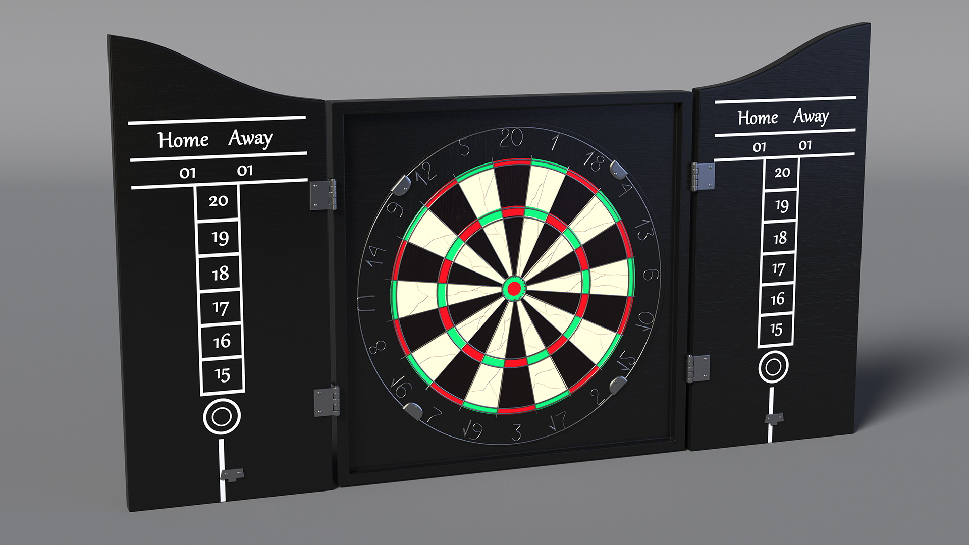 3D Dartboard Cabinet Set