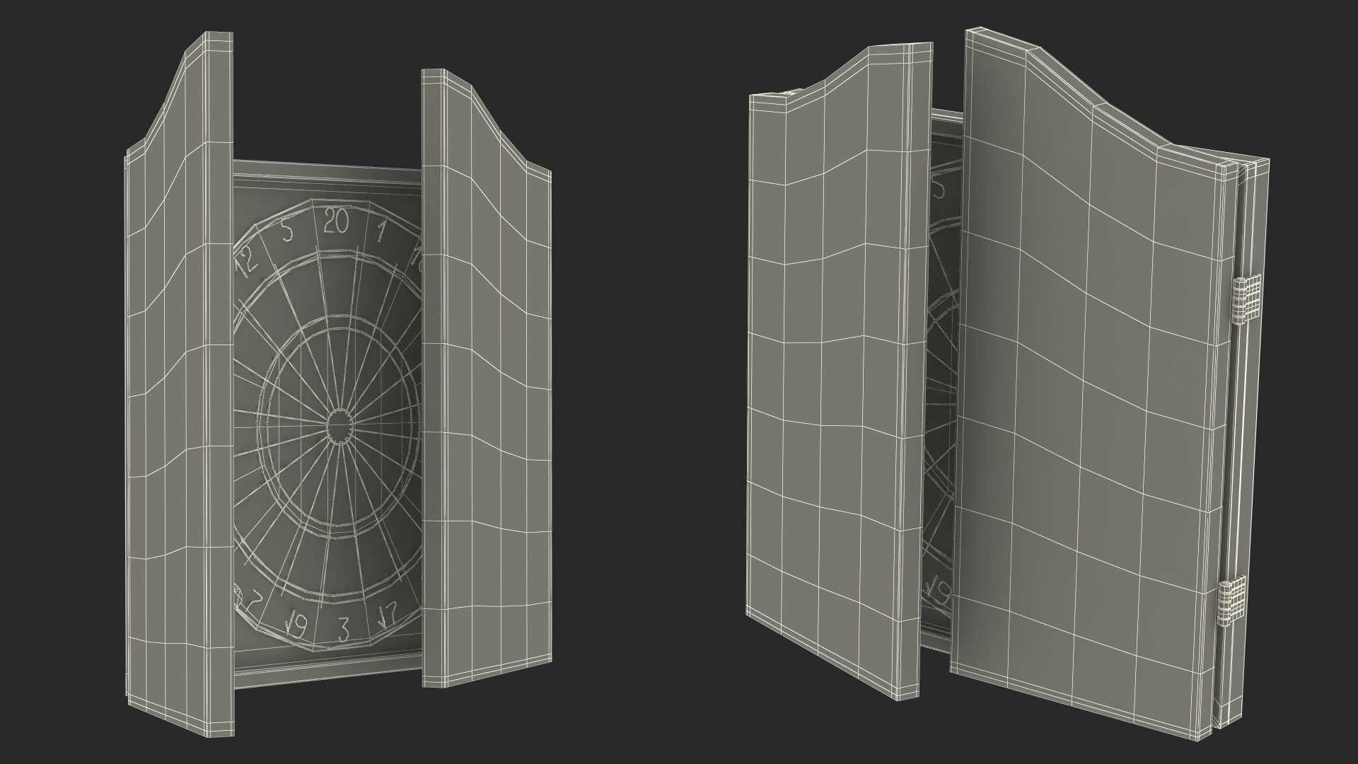 3D Dartboard Cabinet Set
