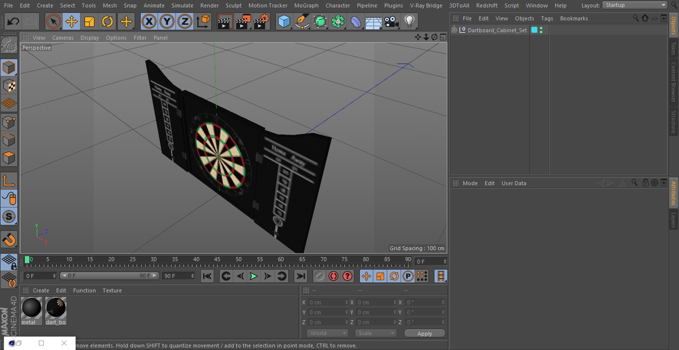 3D Dartboard Cabinet Set
