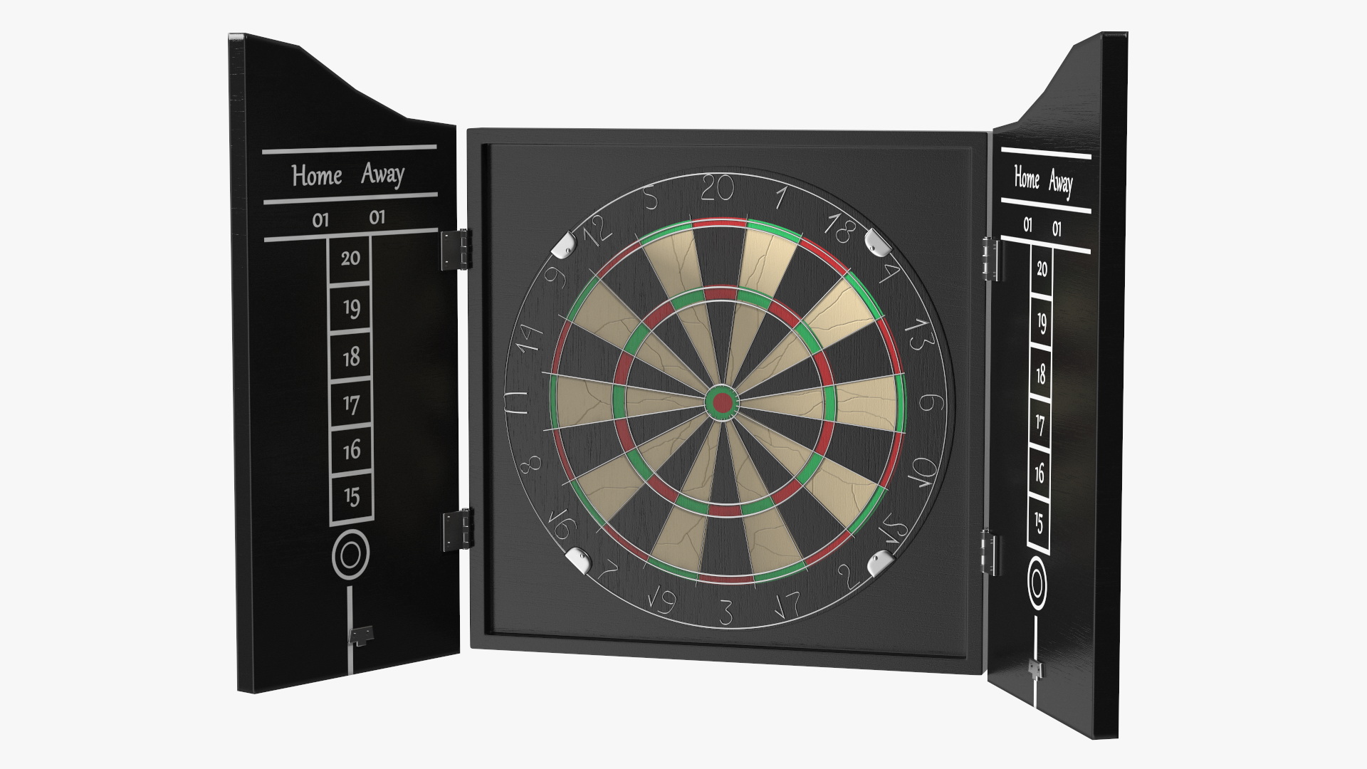 3D Dartboard Cabinet Set