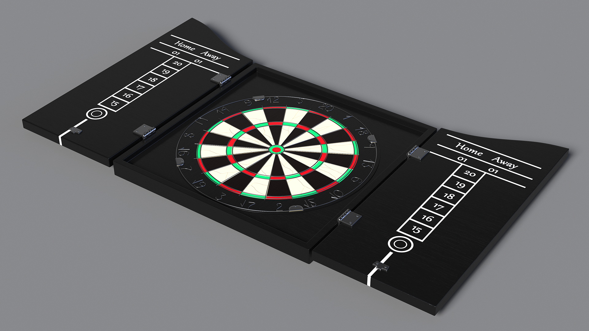 3D Dartboard Cabinet Set