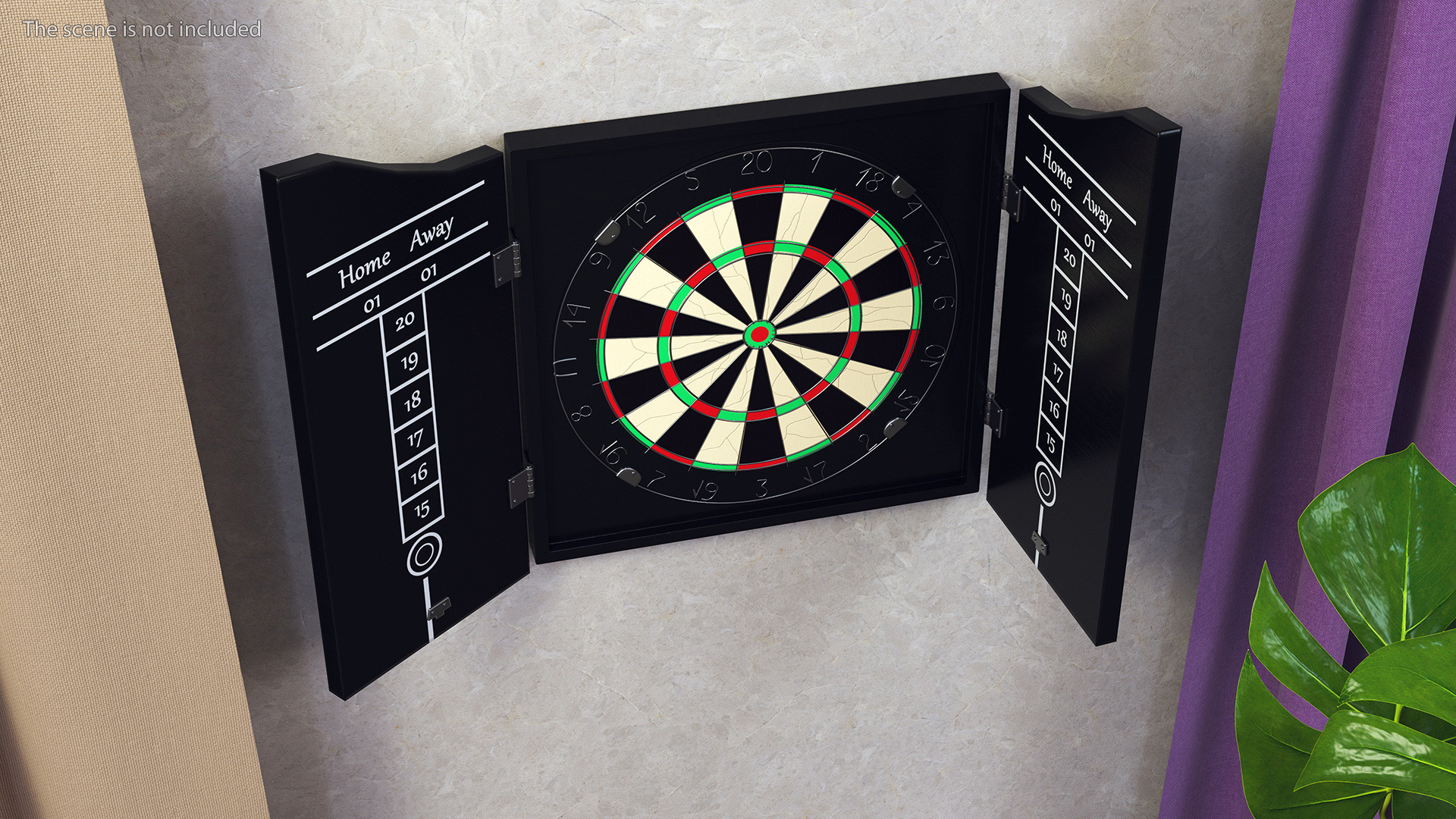 3D Dartboard Cabinet Set