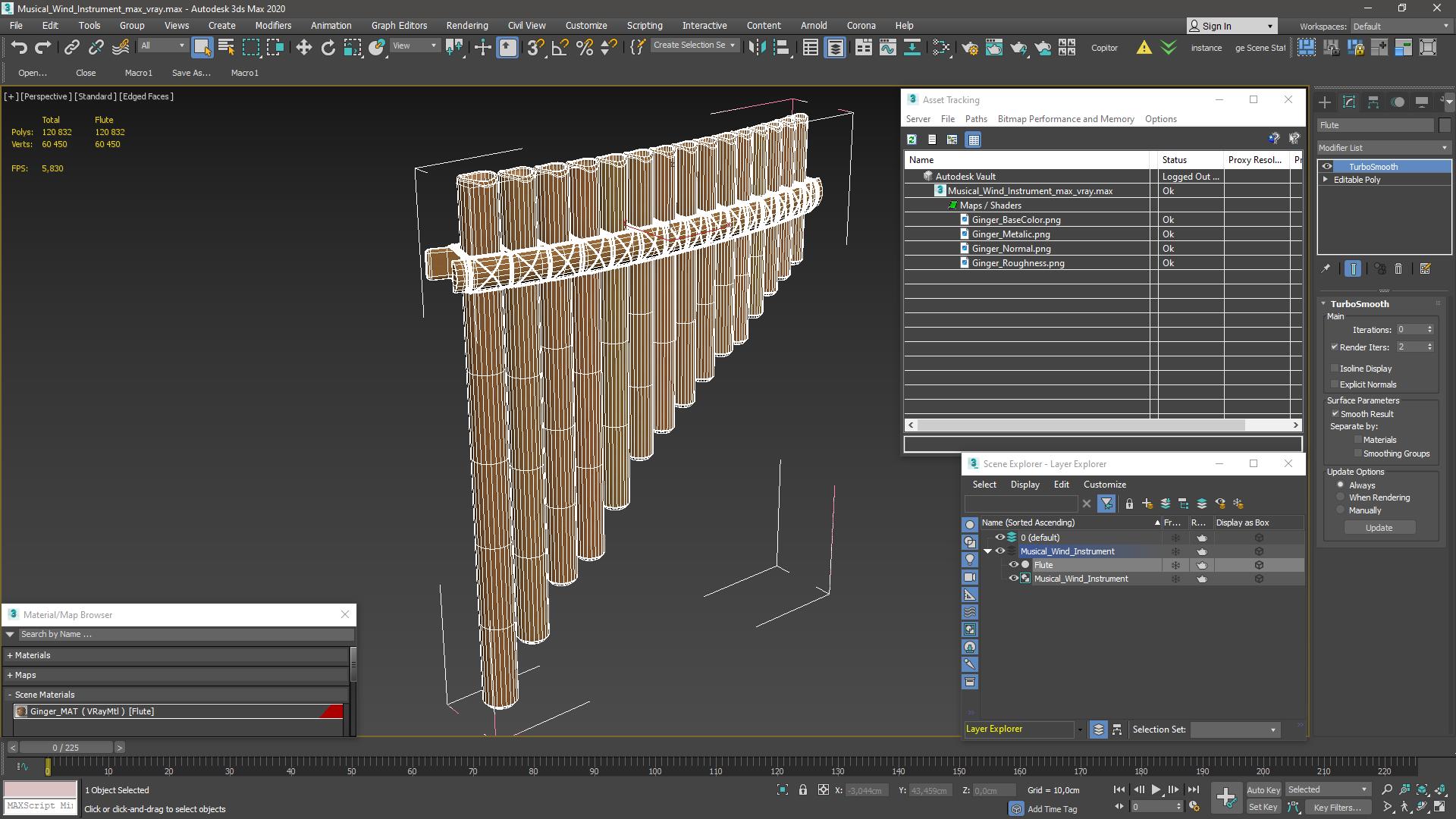 3D Musical Wind Instrument model