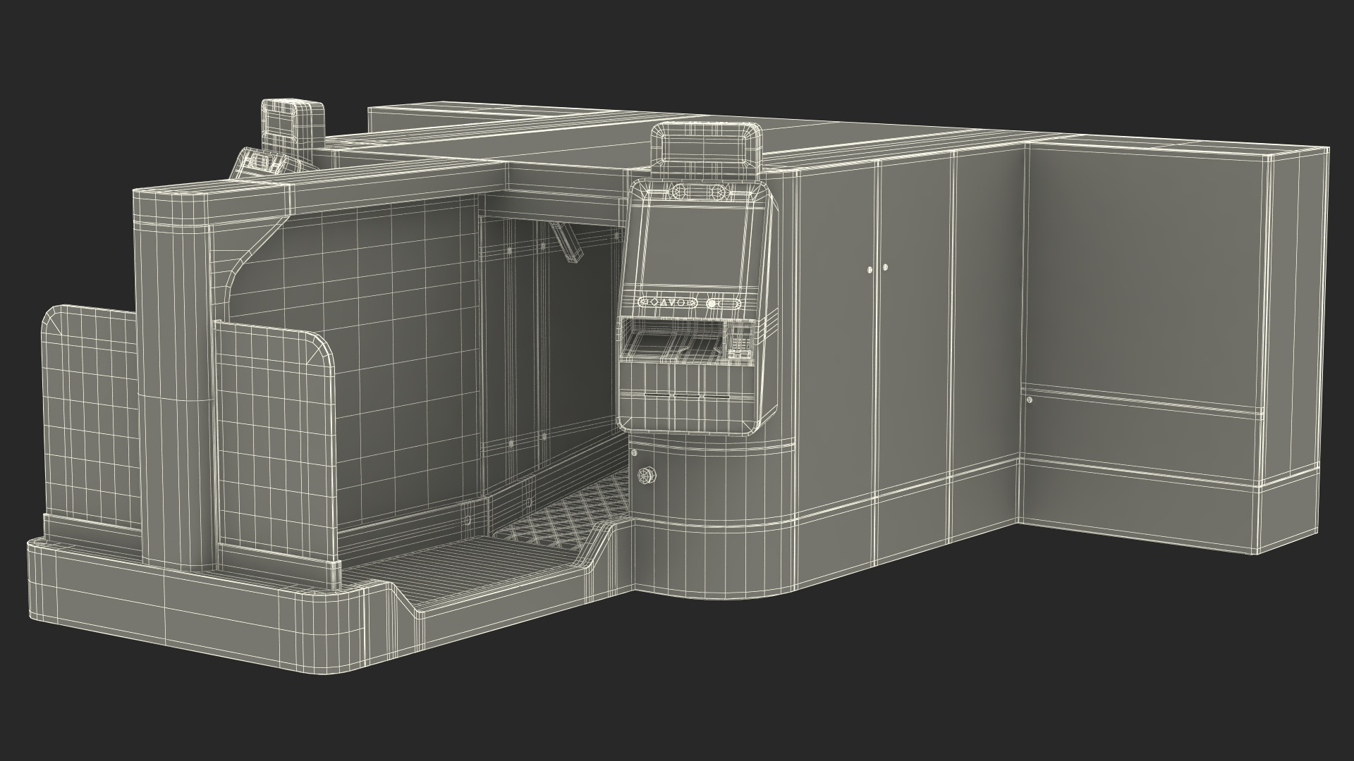 Airport Smart Check In Service Rigged 3D
