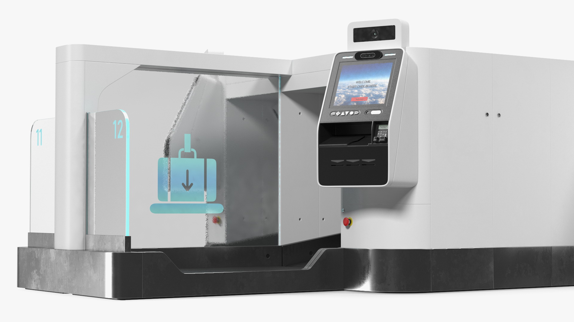 Airport Smart Check In Service Rigged 3D
