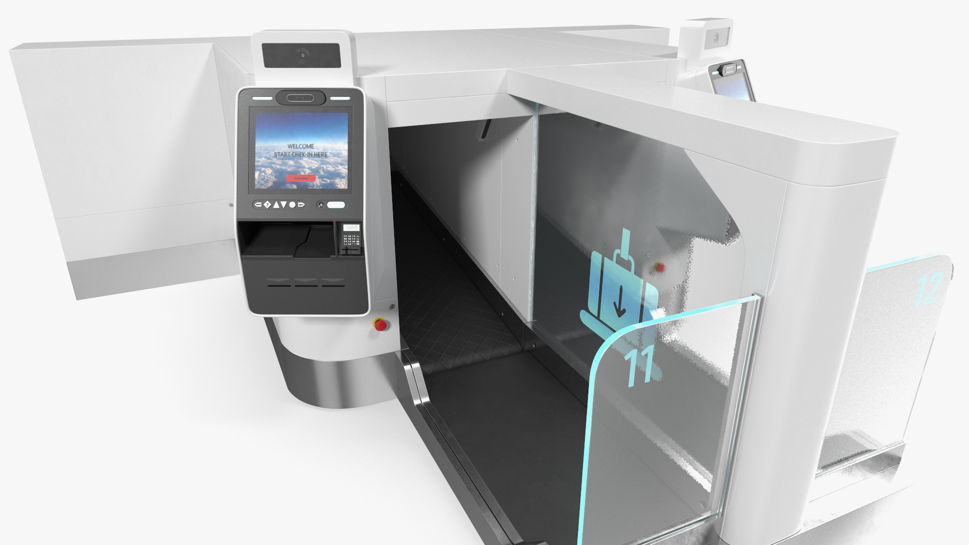 Airport Smart Check In Service Rigged 3D