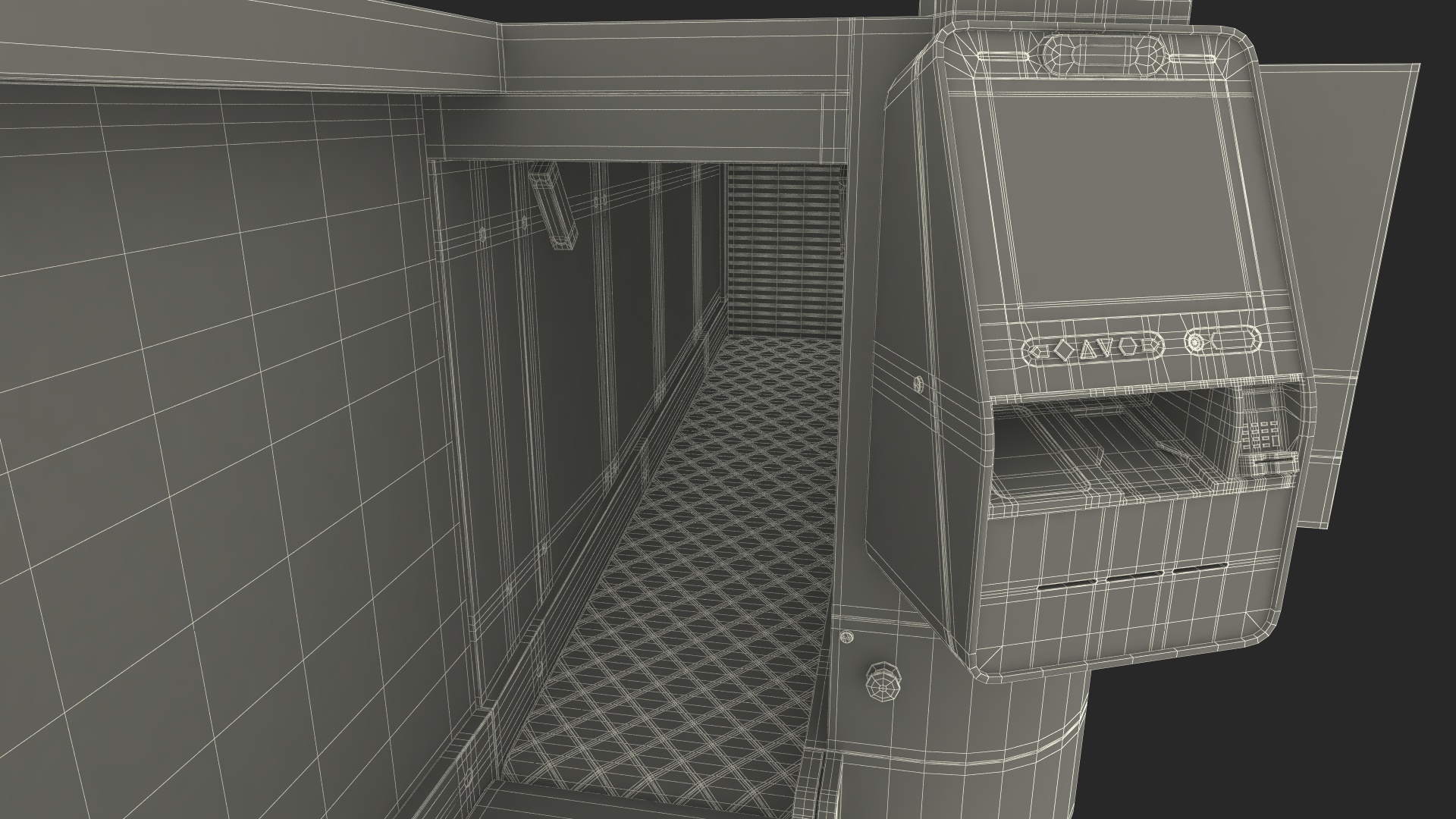 Airport Smart Check In Service Rigged 3D