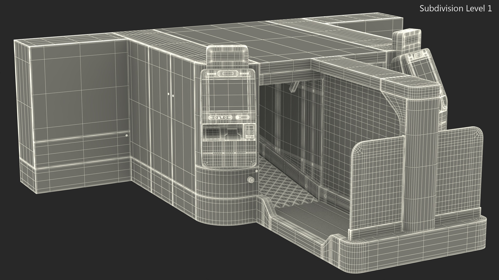 Airport Smart Check In Service Rigged 3D