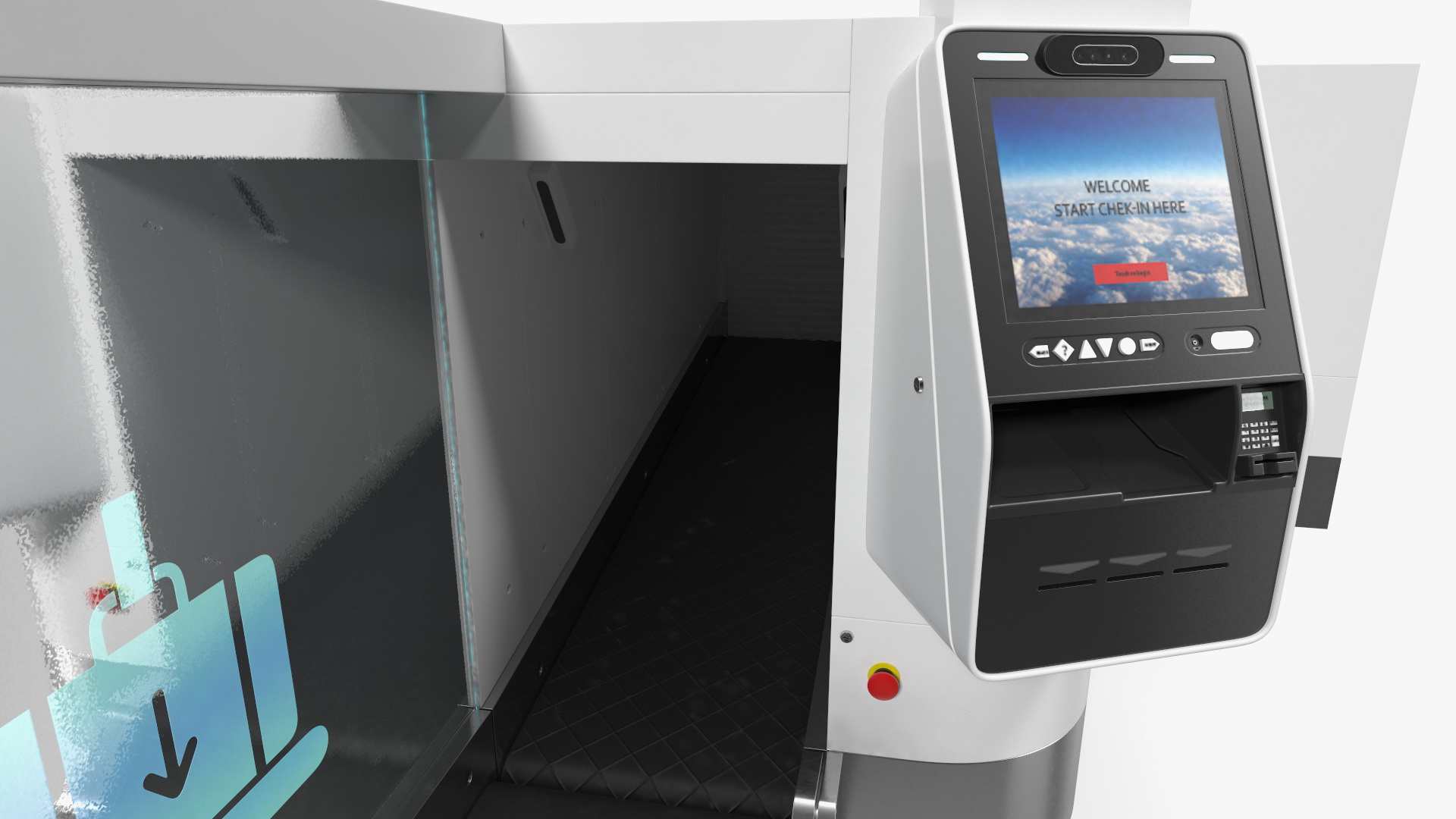 Airport Smart Check In Service Rigged 3D