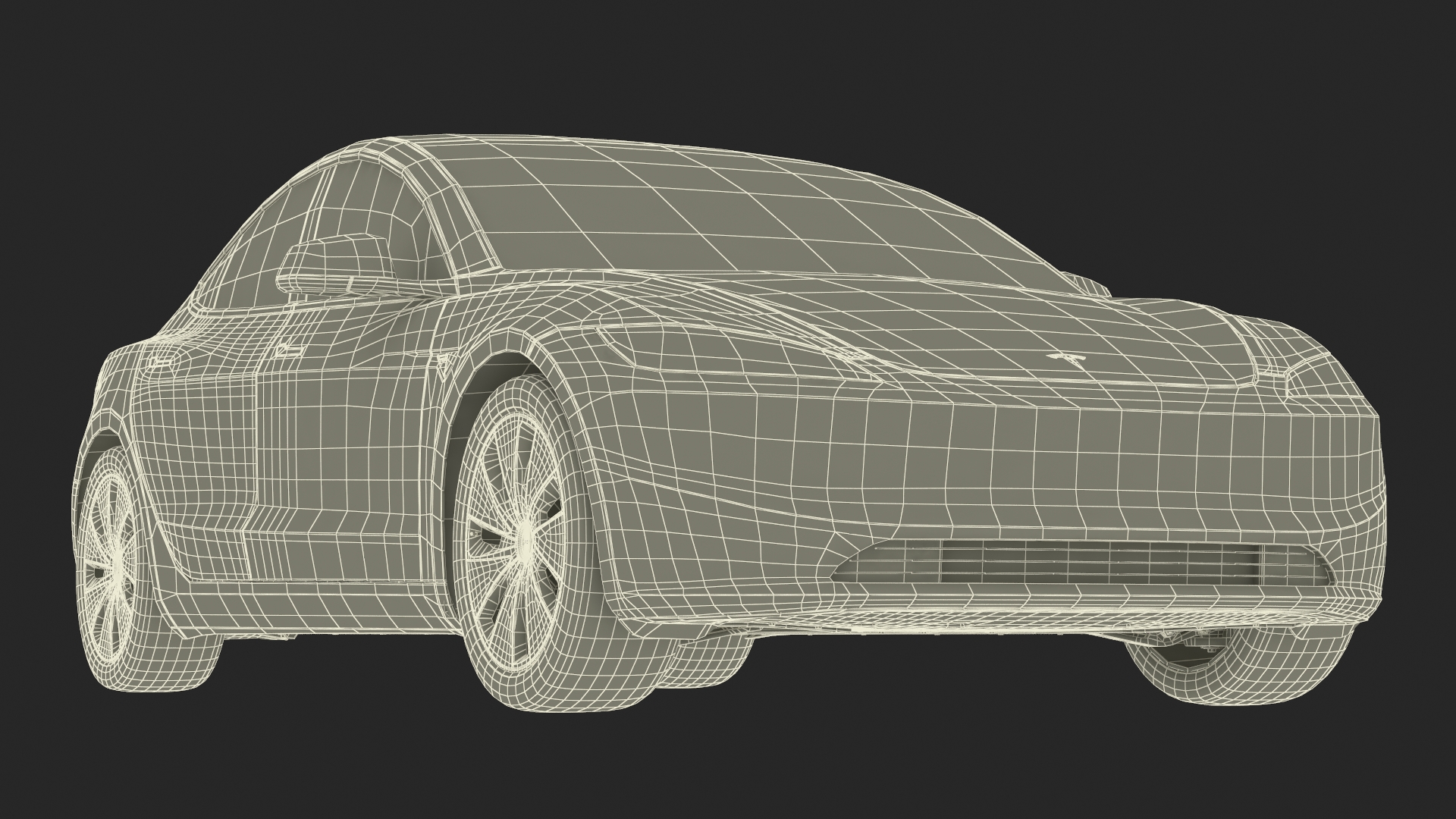 Tesla Model 3 2024 White Lights On 3D model